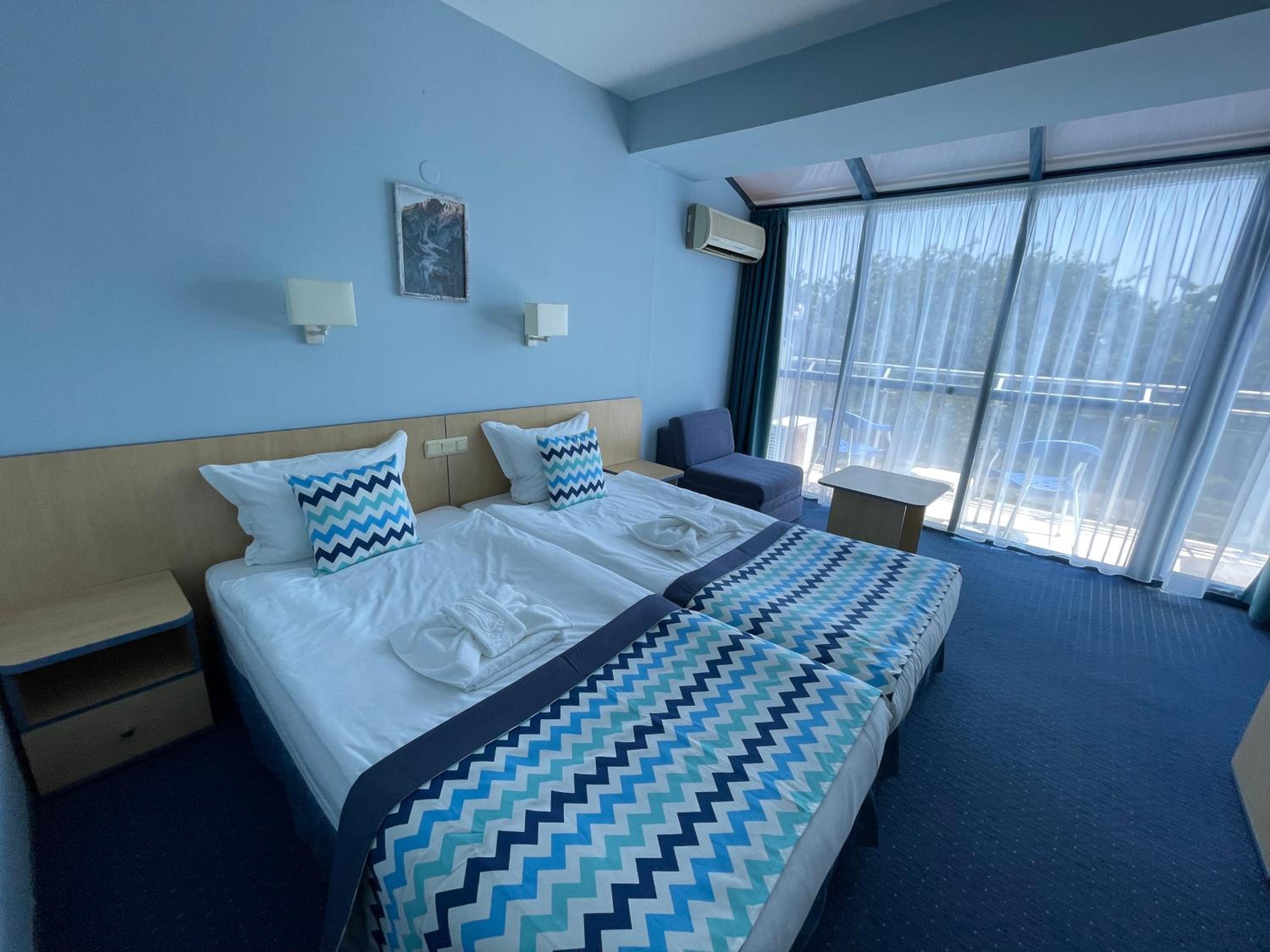 Double or Twin Room with Sea View and Free Private Beach Access