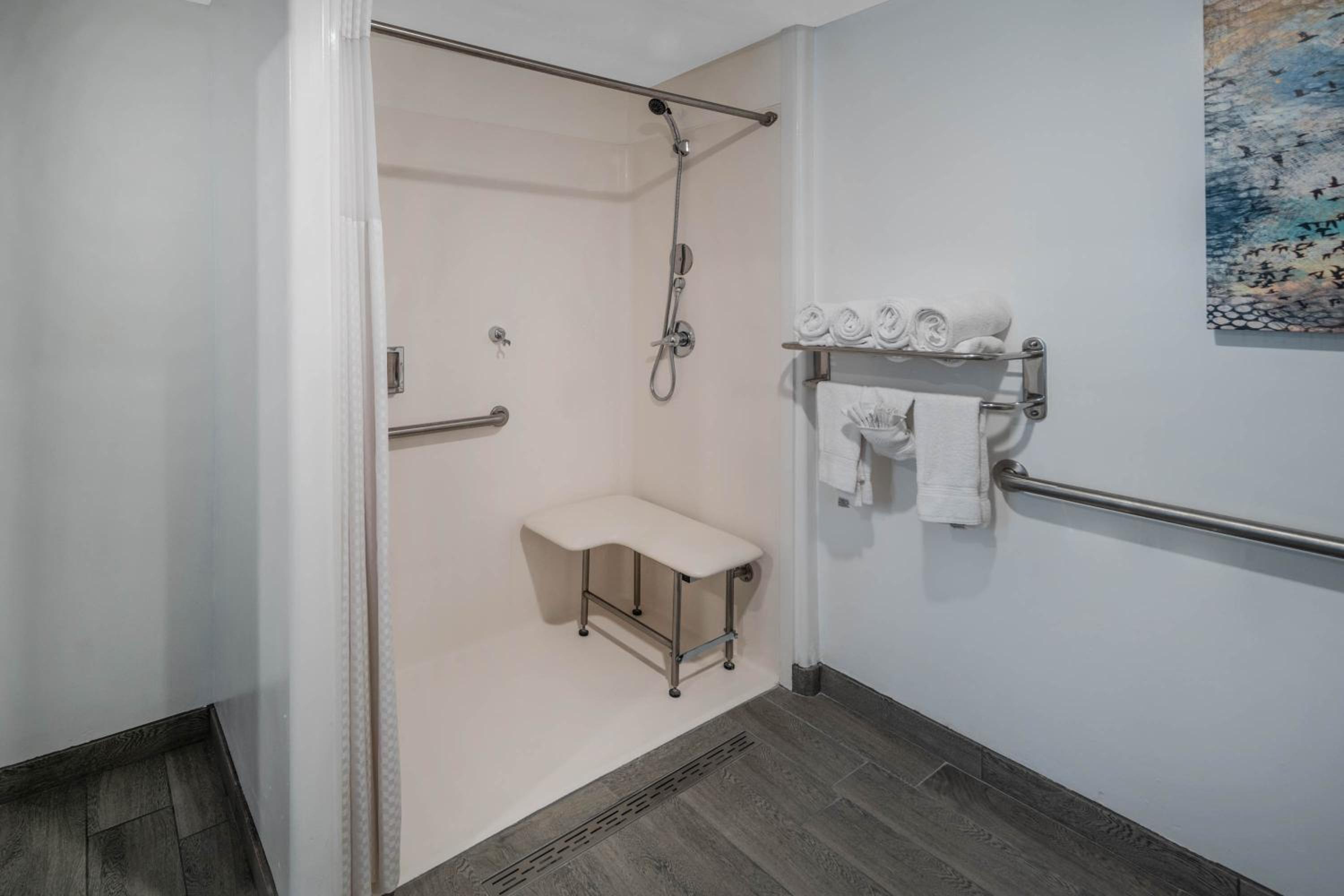 1 Queen Bed, Deluxe Mobility/Hearing Impaired Accessible, Studio Suite, Non-Smoking photo 2