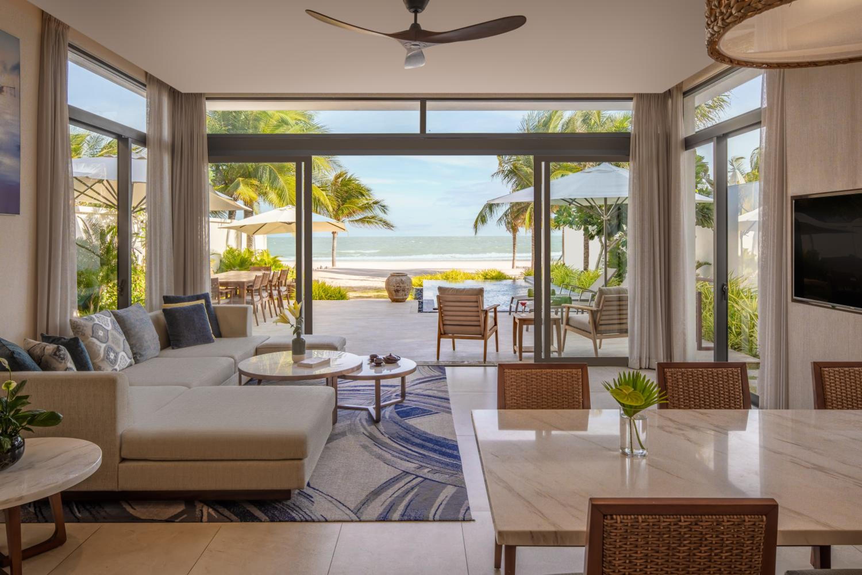 The Level 3-Bedroom Beachfront Pool Villa with Lounge benefits