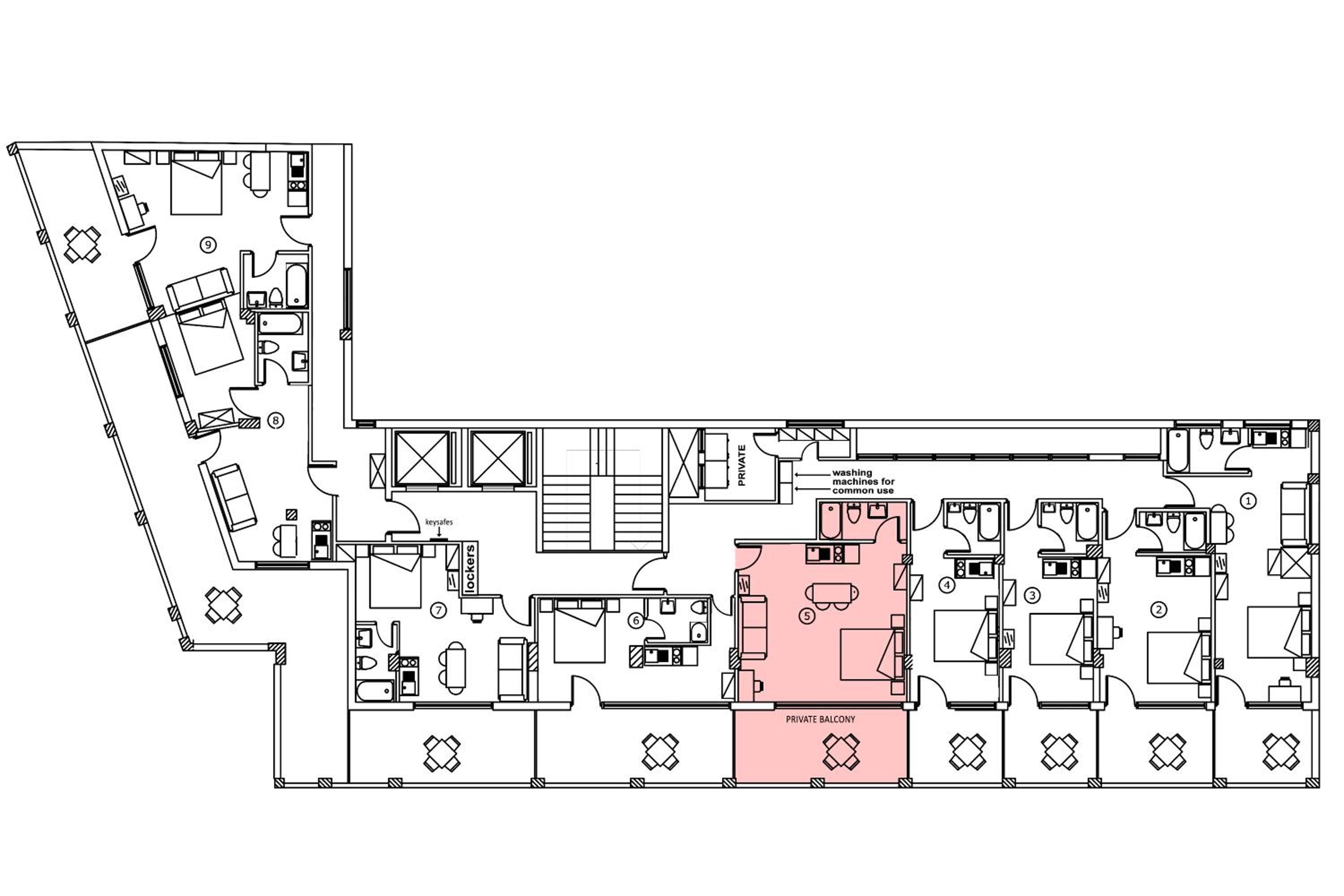 Deluxe Apartment with Balcony (Sky 5) - Photo 16