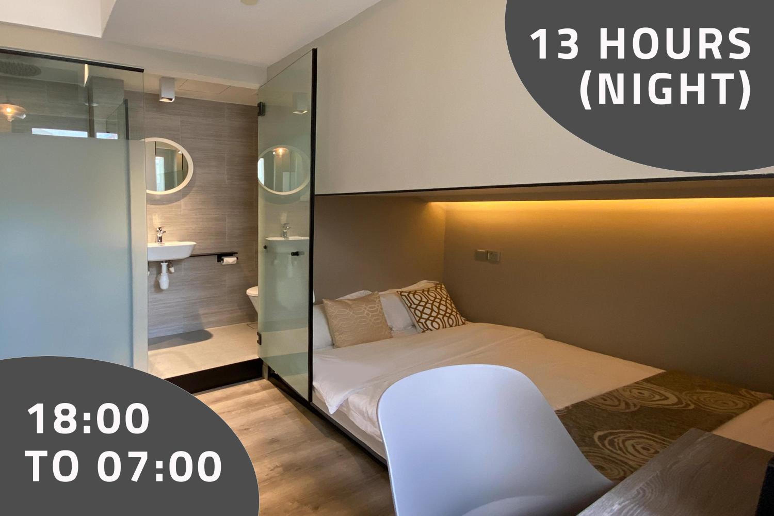 Double, Window, SHORT OVERNIGHT, 13 Hours: 6PM-7AM