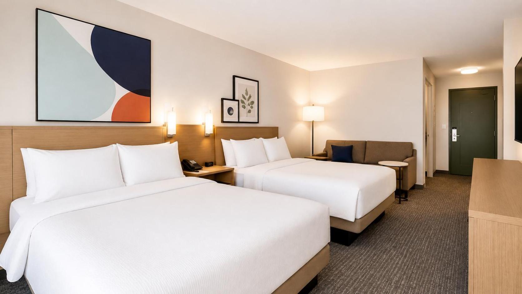 Queen Room with Two Queen Beds and Sofa Bed - Hearing Accessible