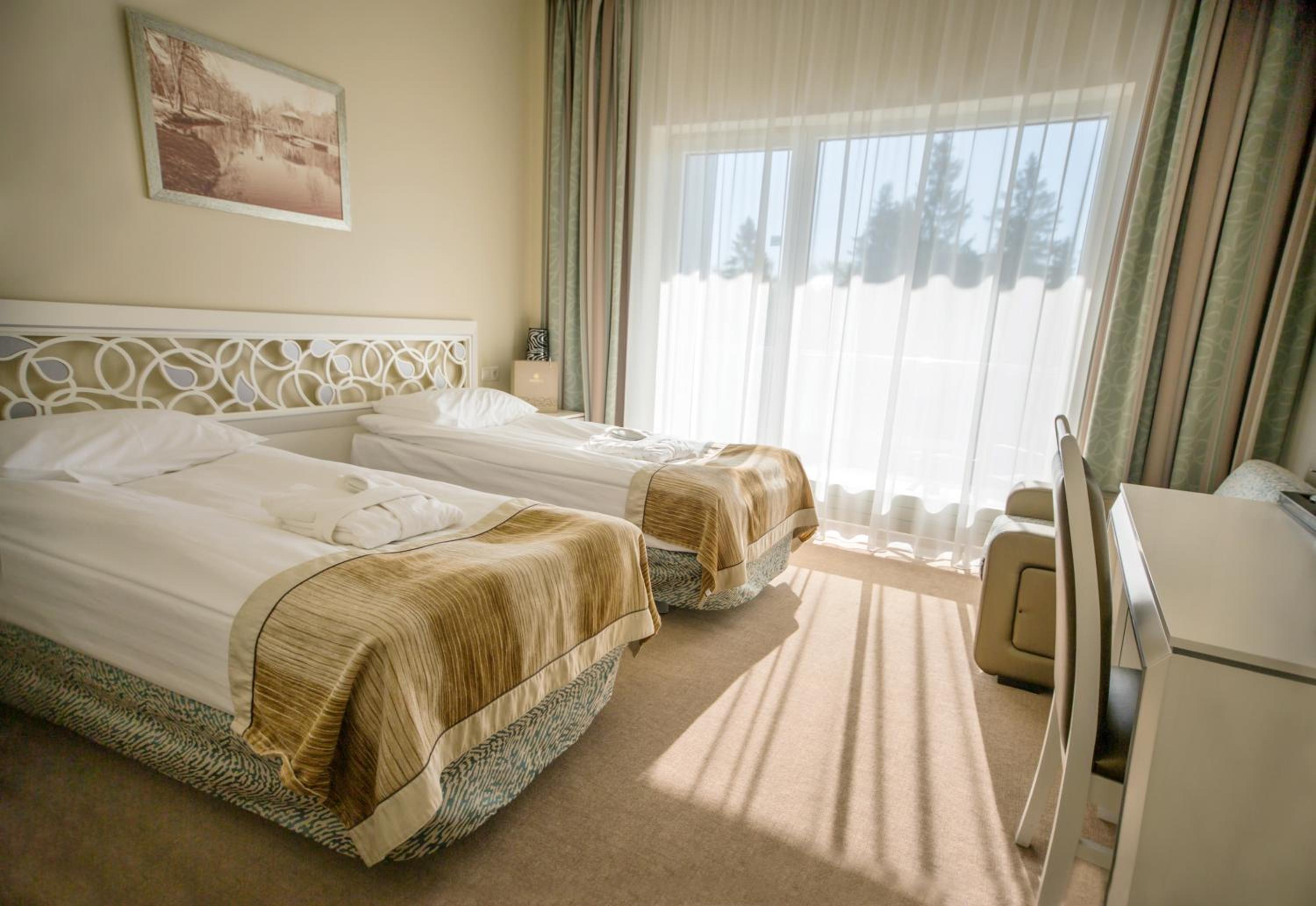 Twin Room with Balcony - with Waterpark and Spa Access