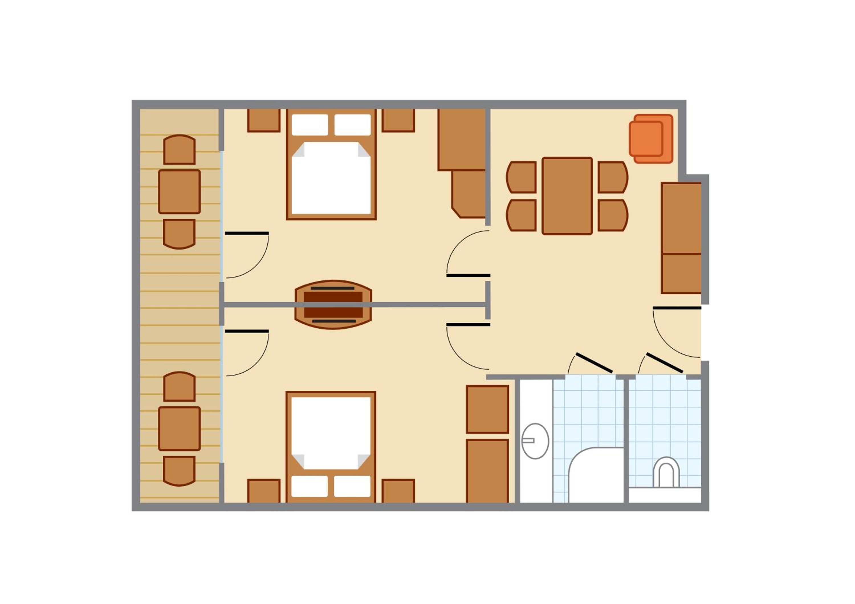 Two-Bedroom Apartment with Balcony photo 2