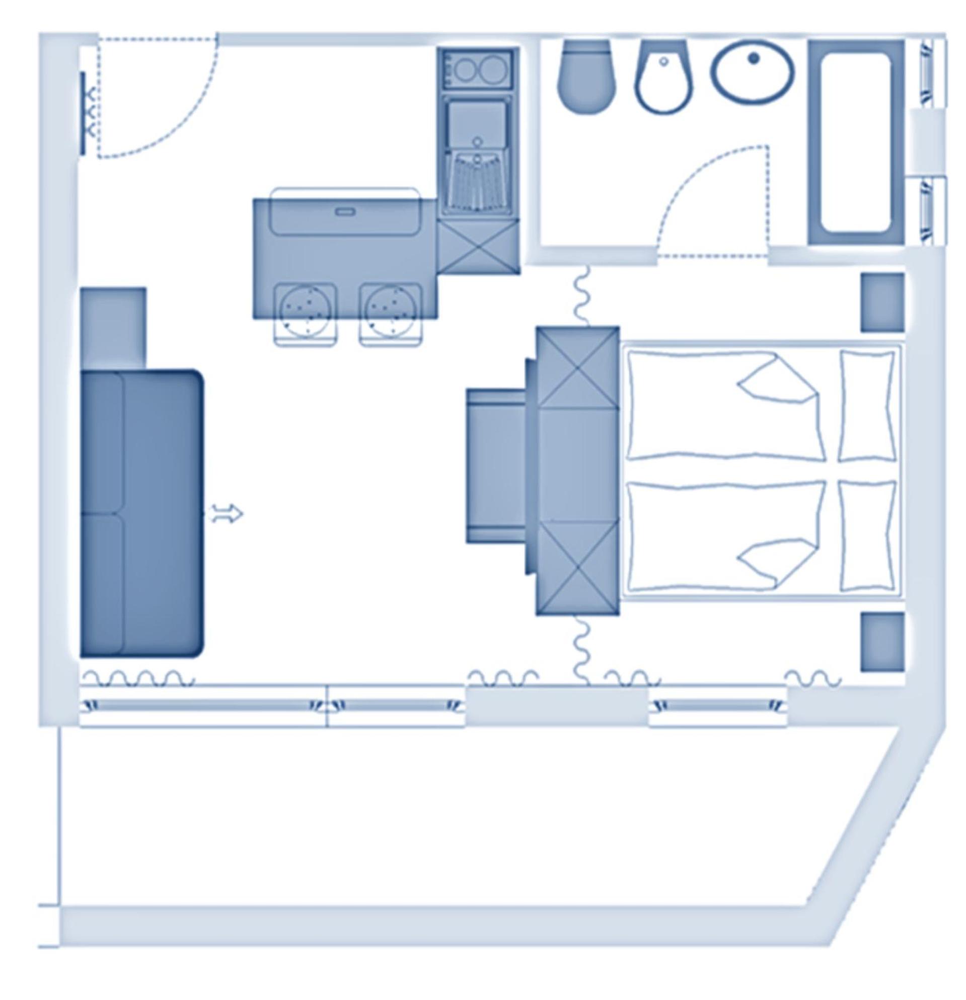 Studio with Balcony (2 Adults) photo 2