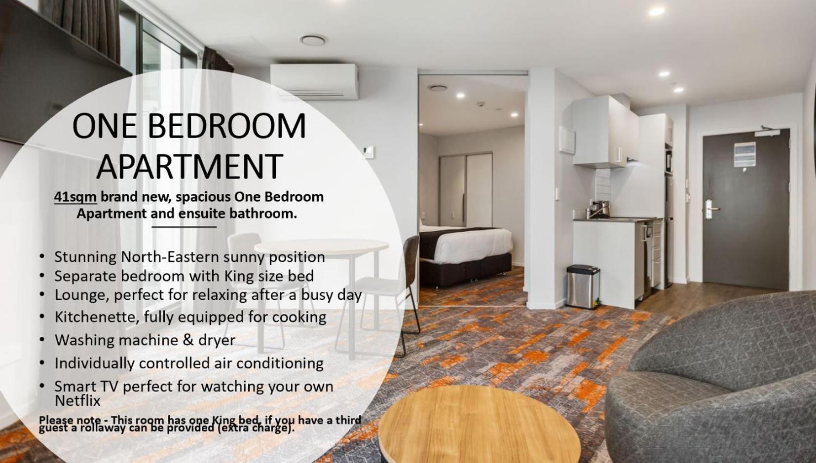 One-Bedroom King Apartment with Kitchenette - Non-Motorway Facing
