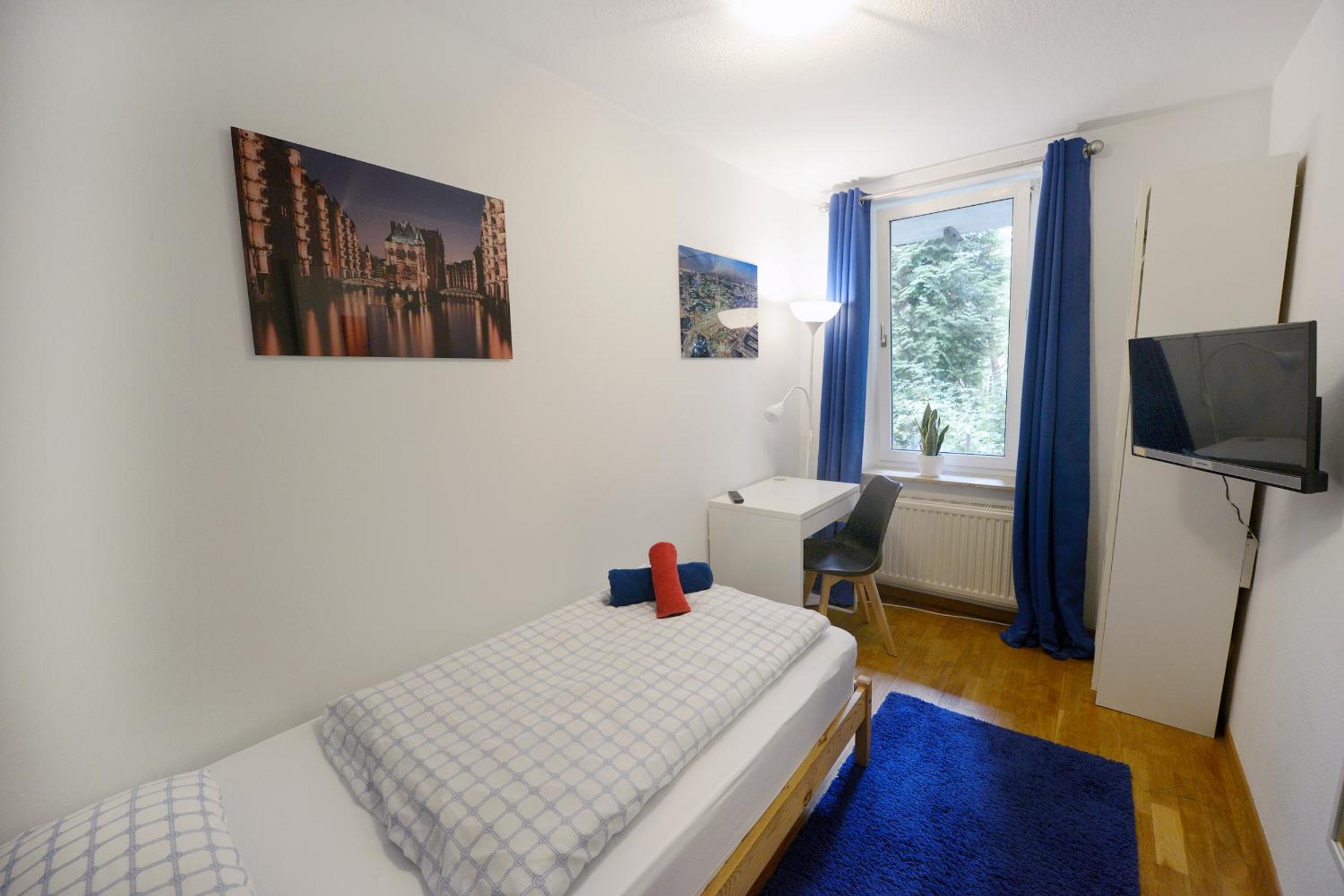 Single Room with Shared Shower and Toilet