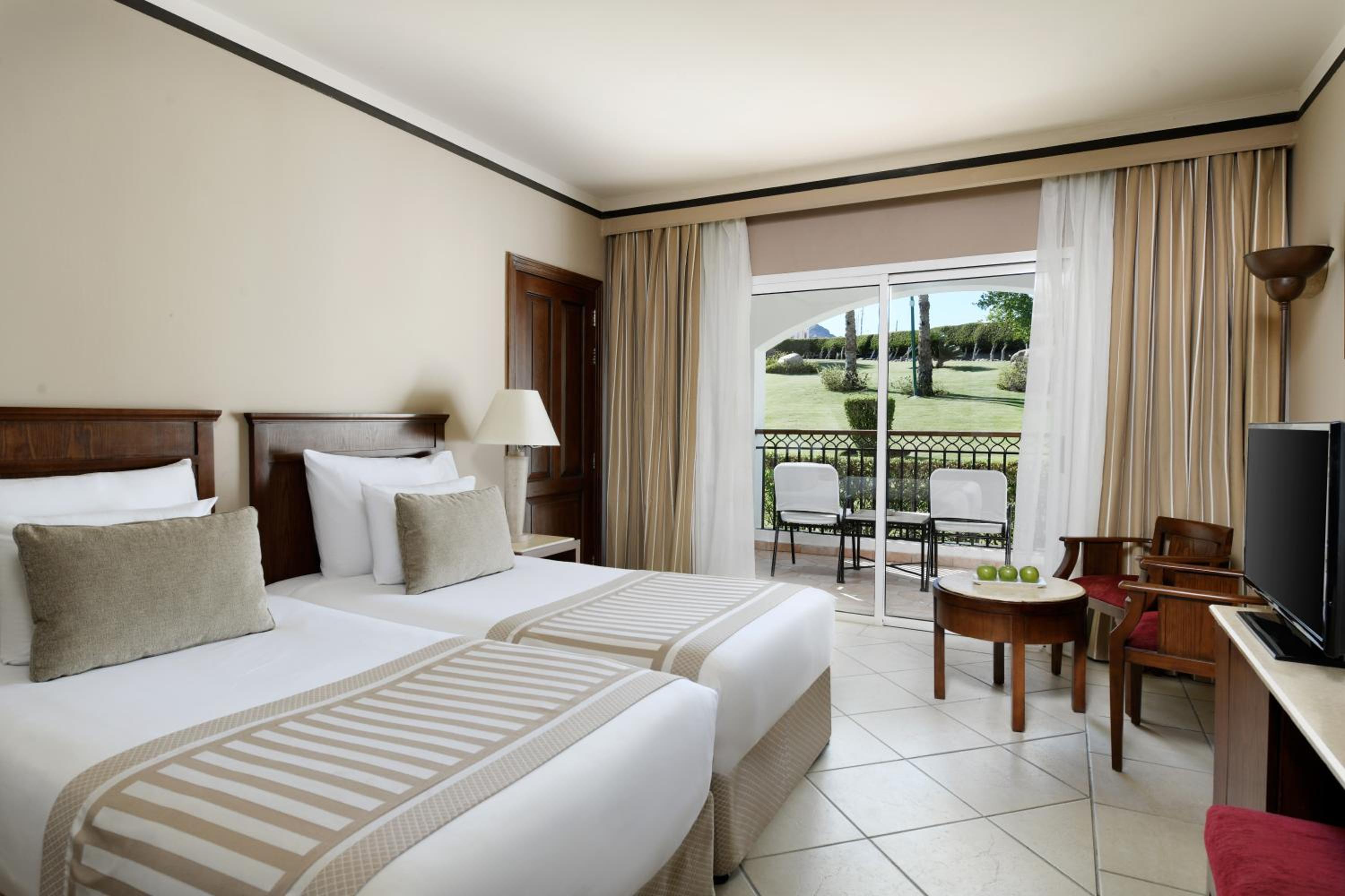 Family Twin Bed with Garden View