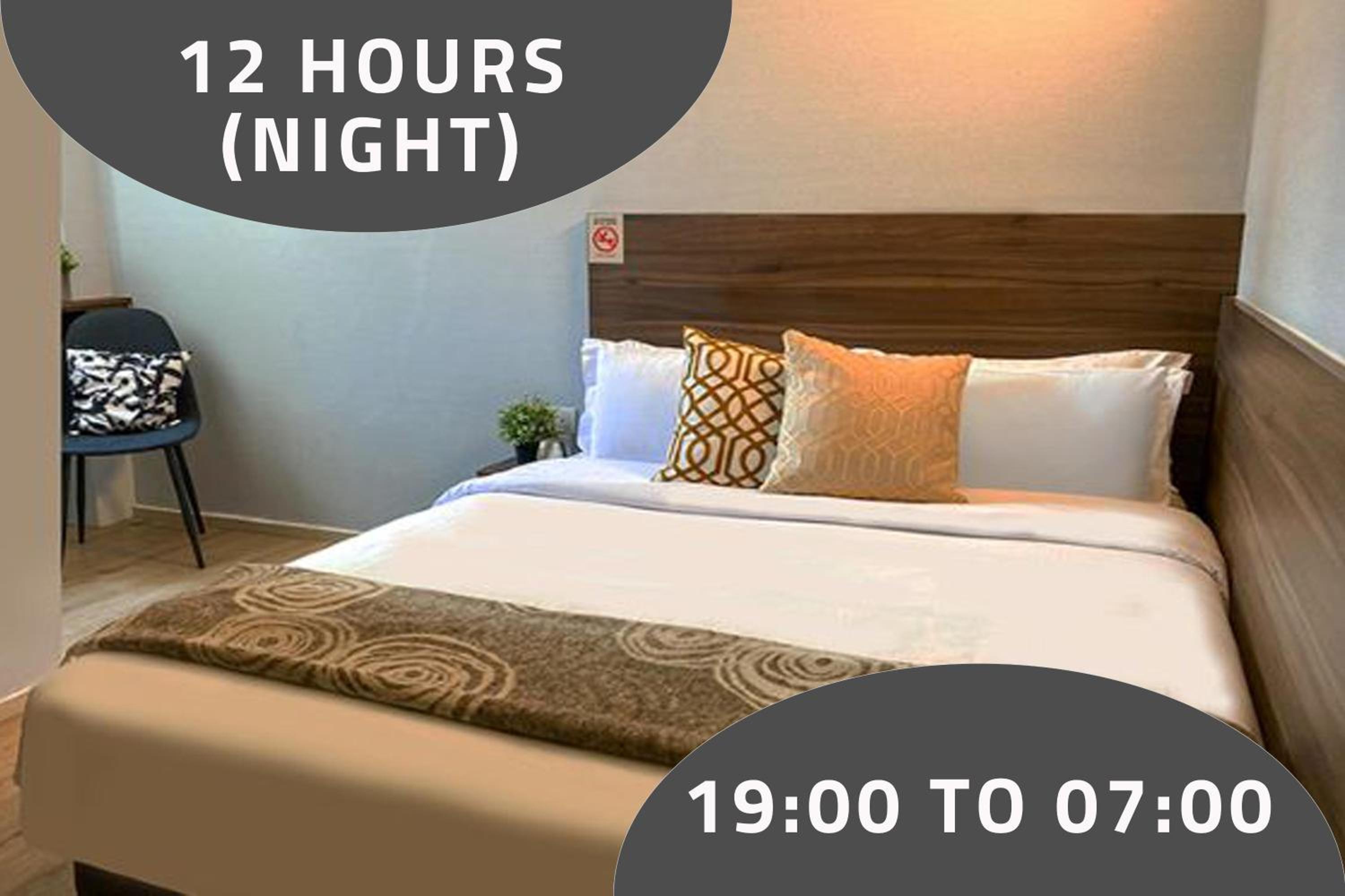 Double Room with Window, 12 Hours: 7PM-7AM