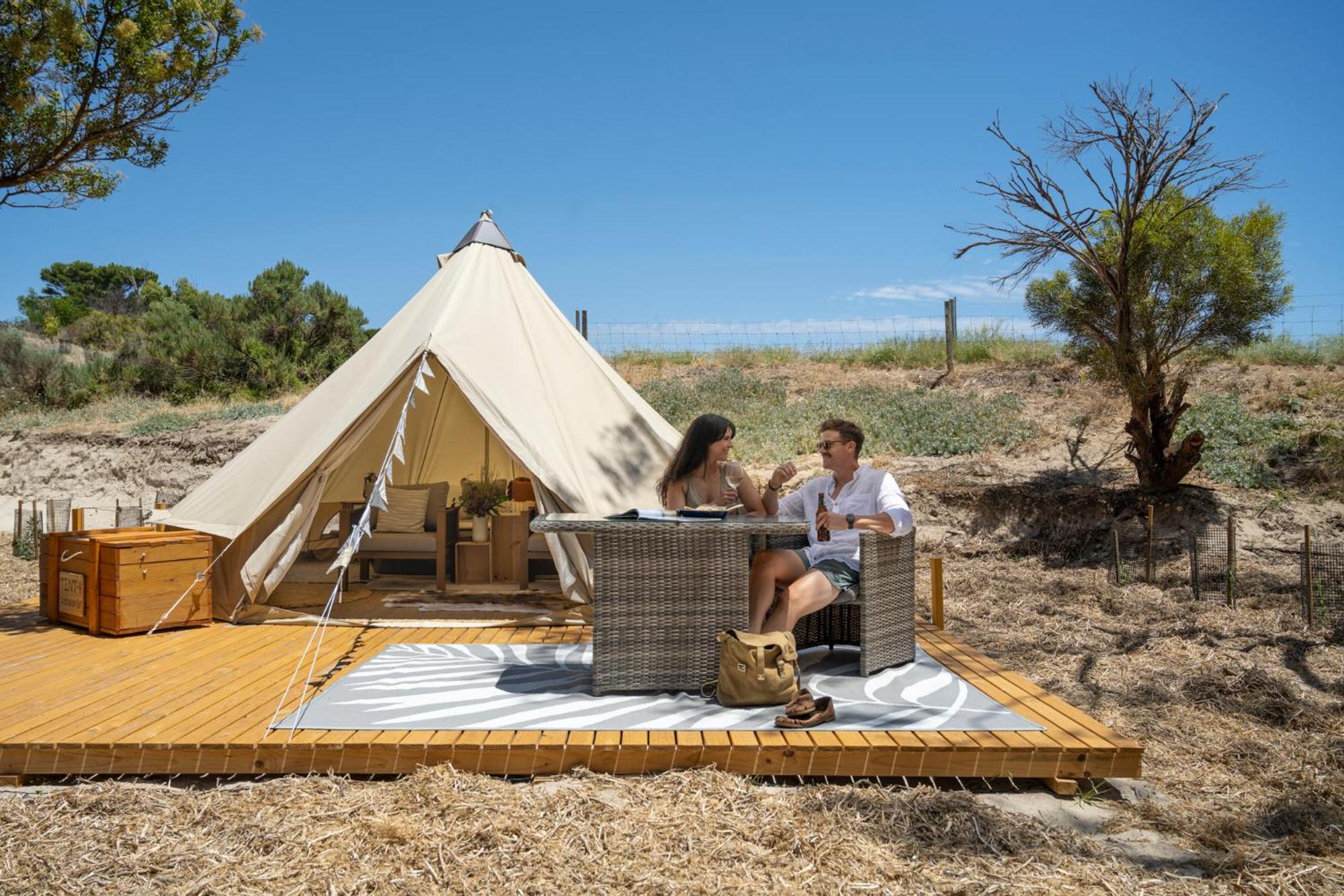 Deluxe Bell Tent - Adult Only with Shared Bathroom photo 3
