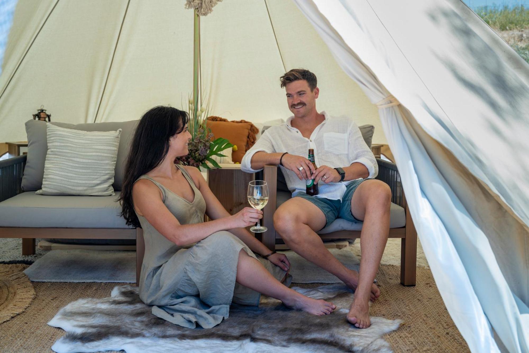 Deluxe Bell Tent - Adult Only with Shared Bathroom photo 3
