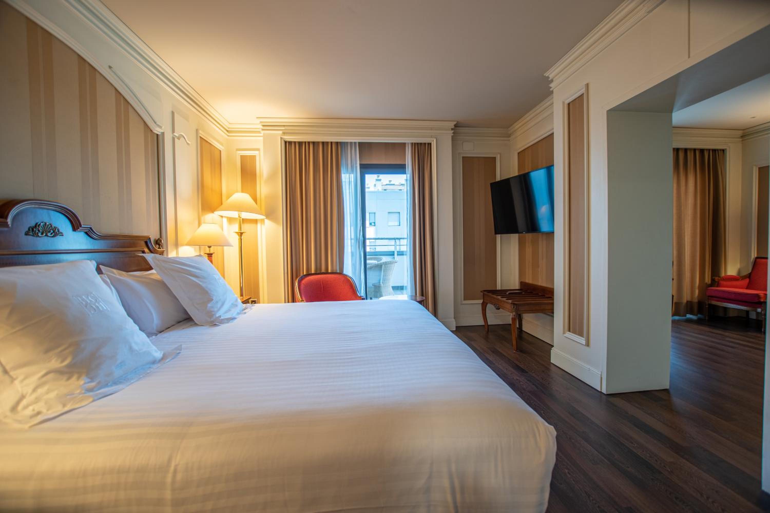 Relax in this elegant and spacious hotel room.