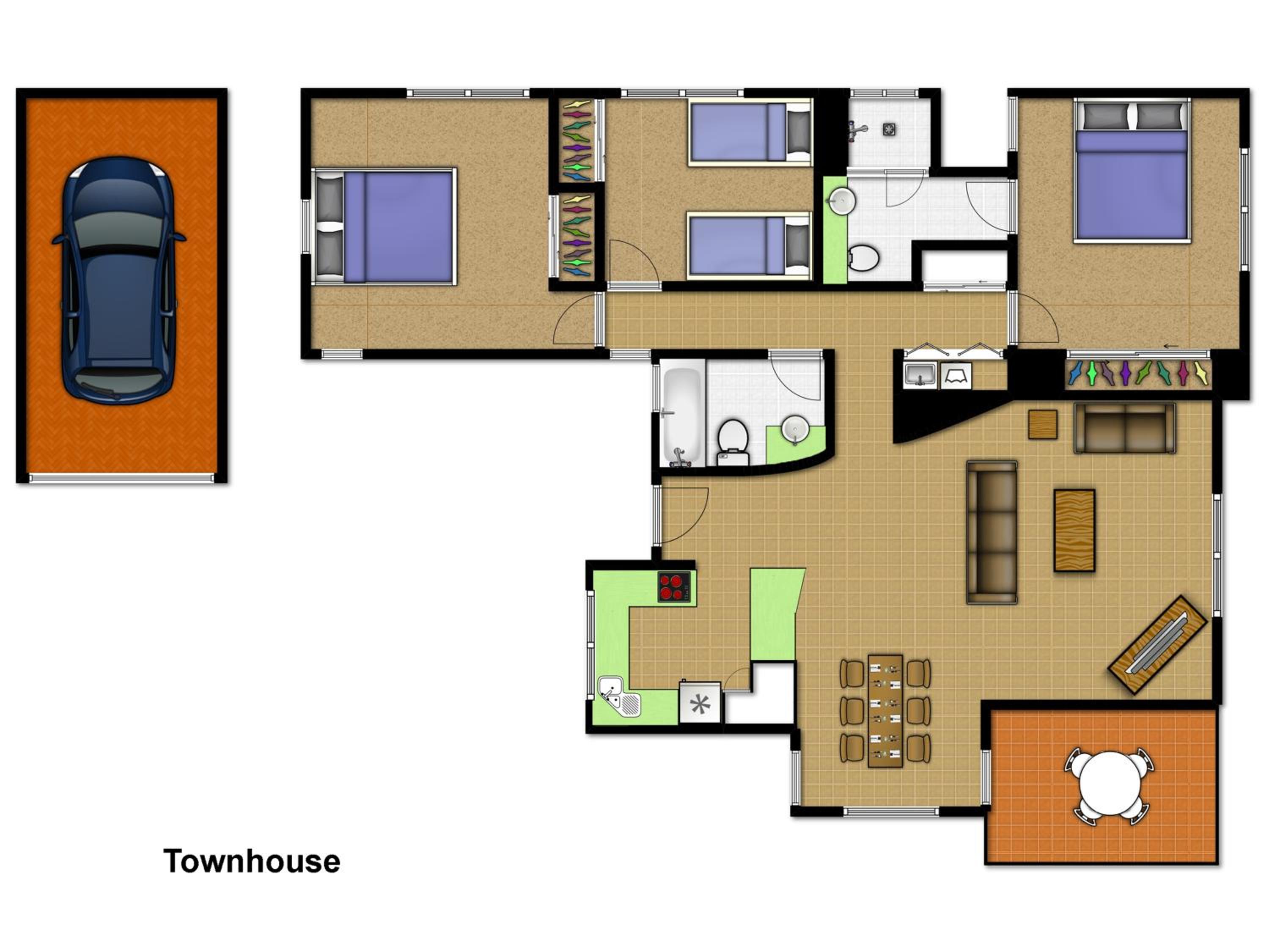 Three-Bedroom Townhouse photo 2