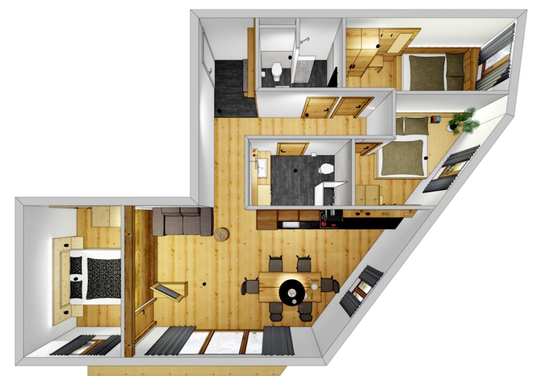 Three-Bedroom Apartment photo 2