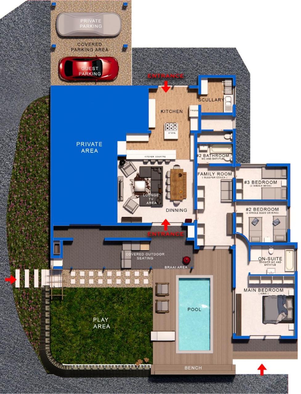 Three-Bedroom House - Photo 3