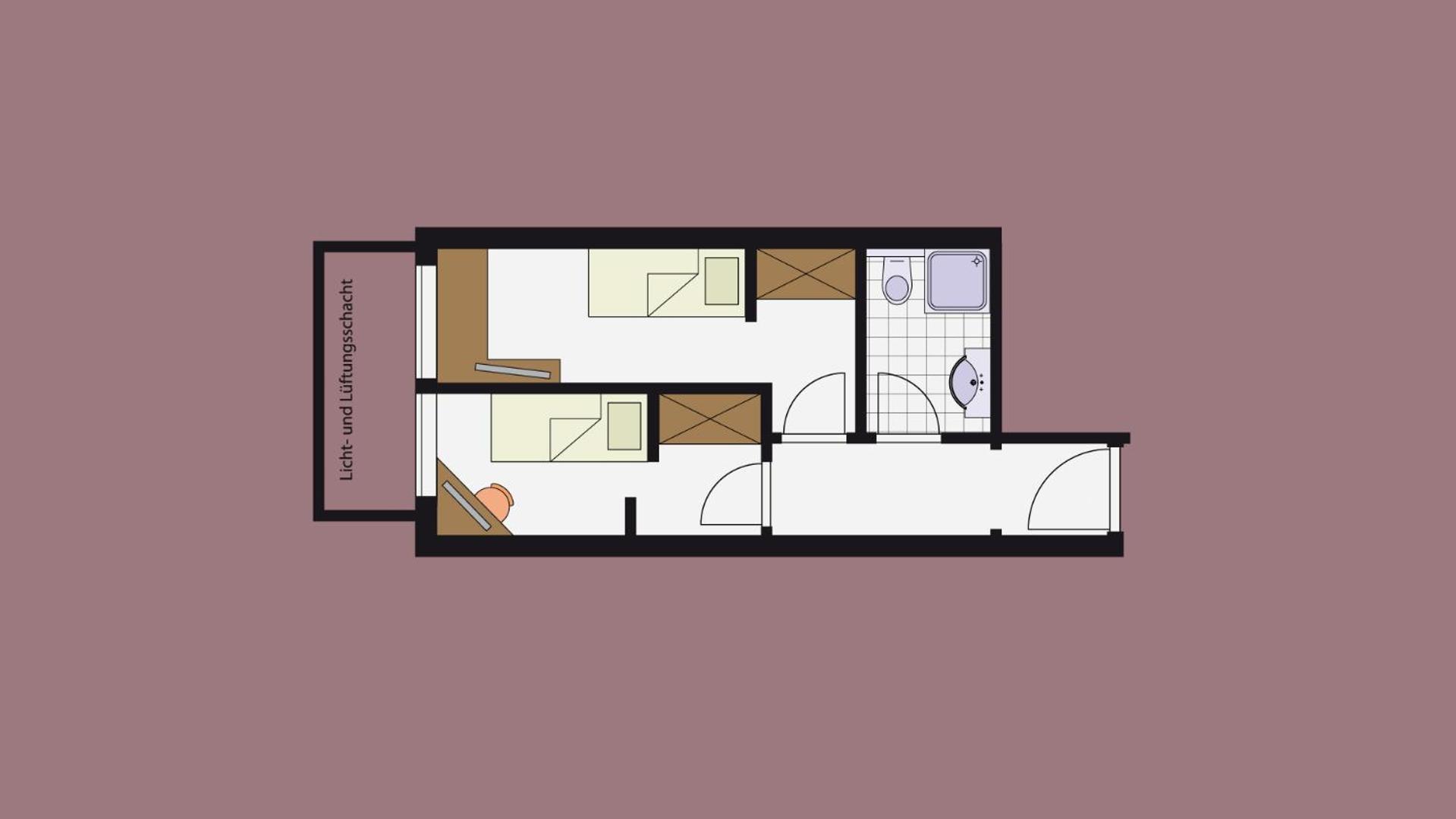 Two Single Rooms without View