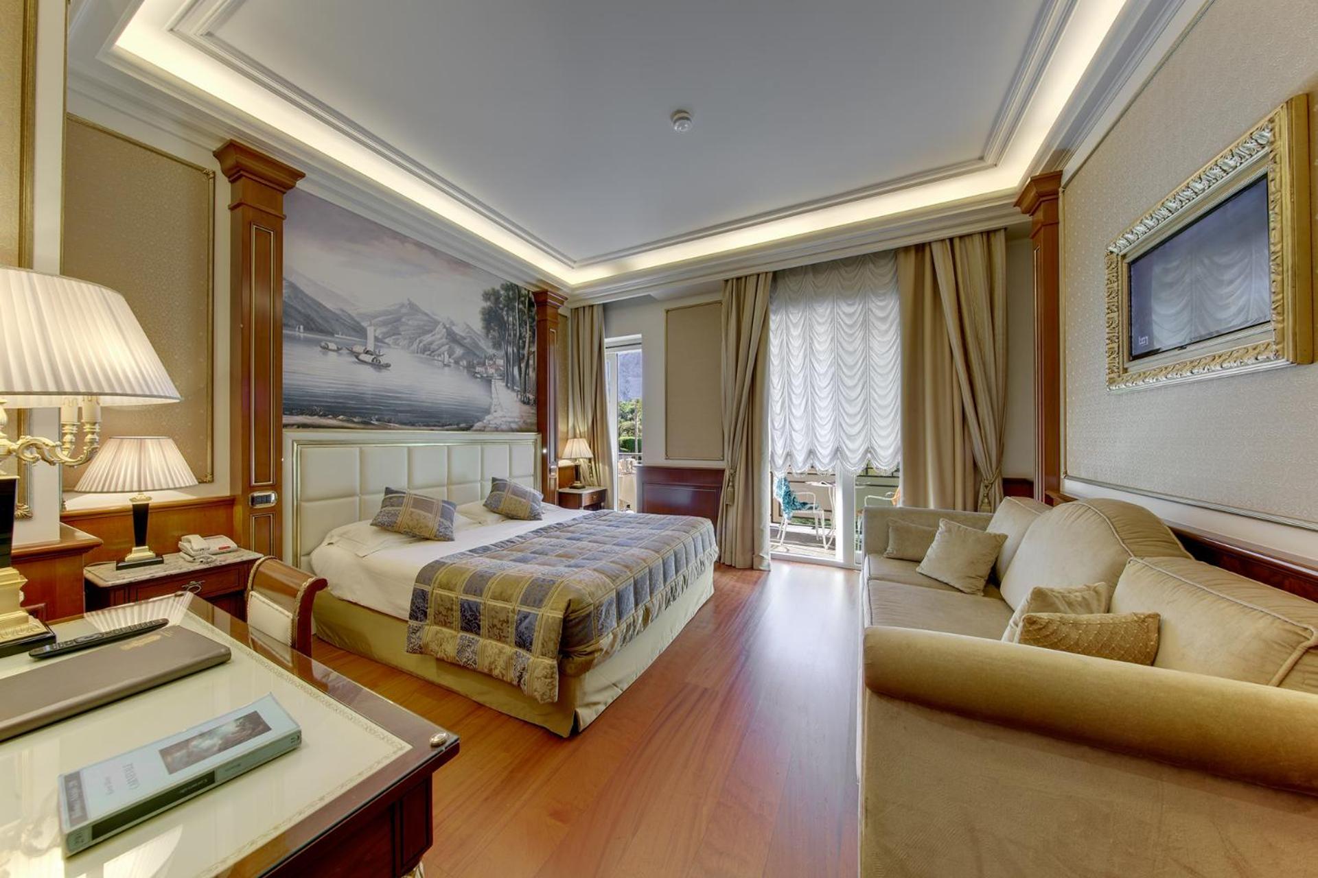Dreibettzimmer mit Bergblick