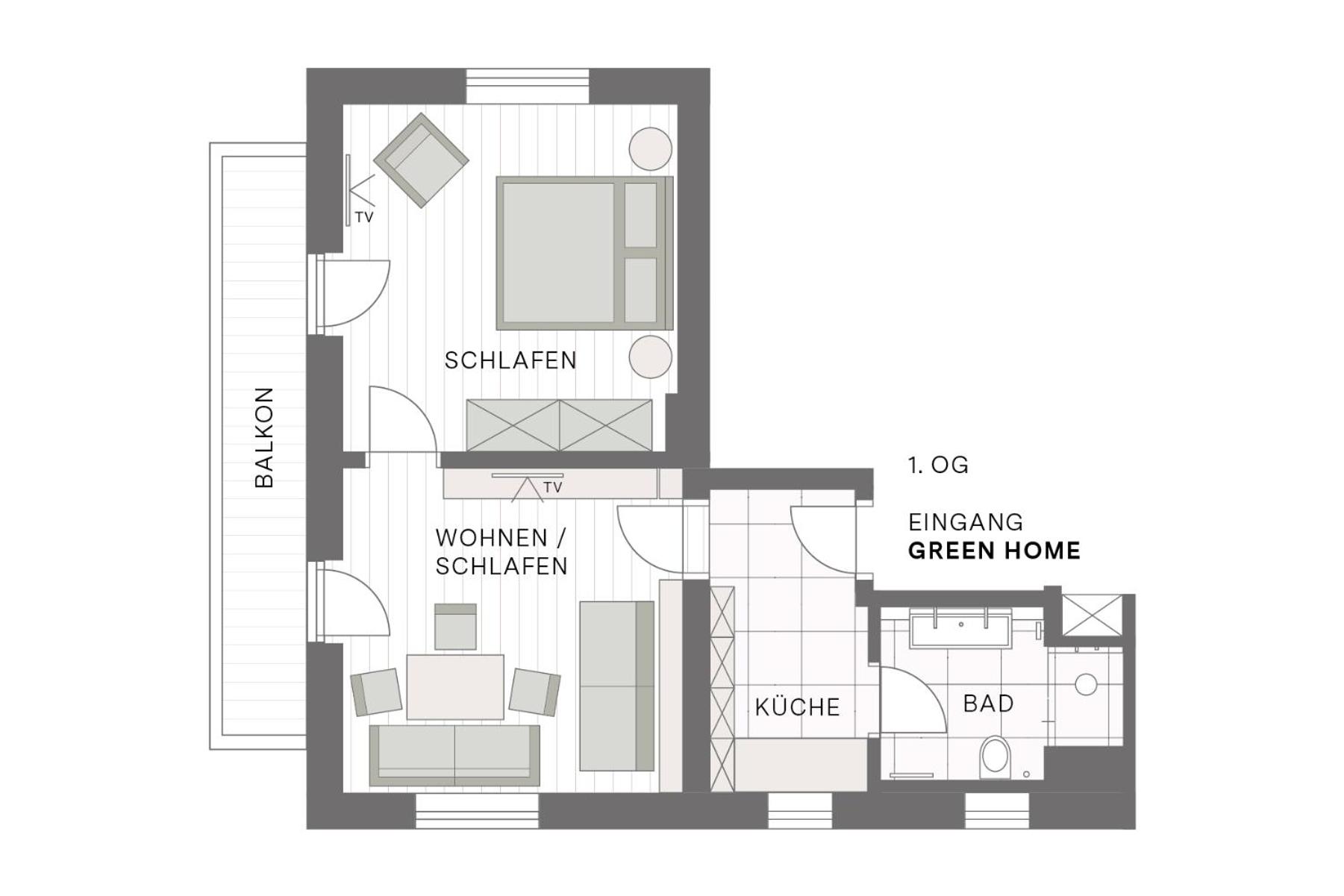 Apartment with Balcony photo 2