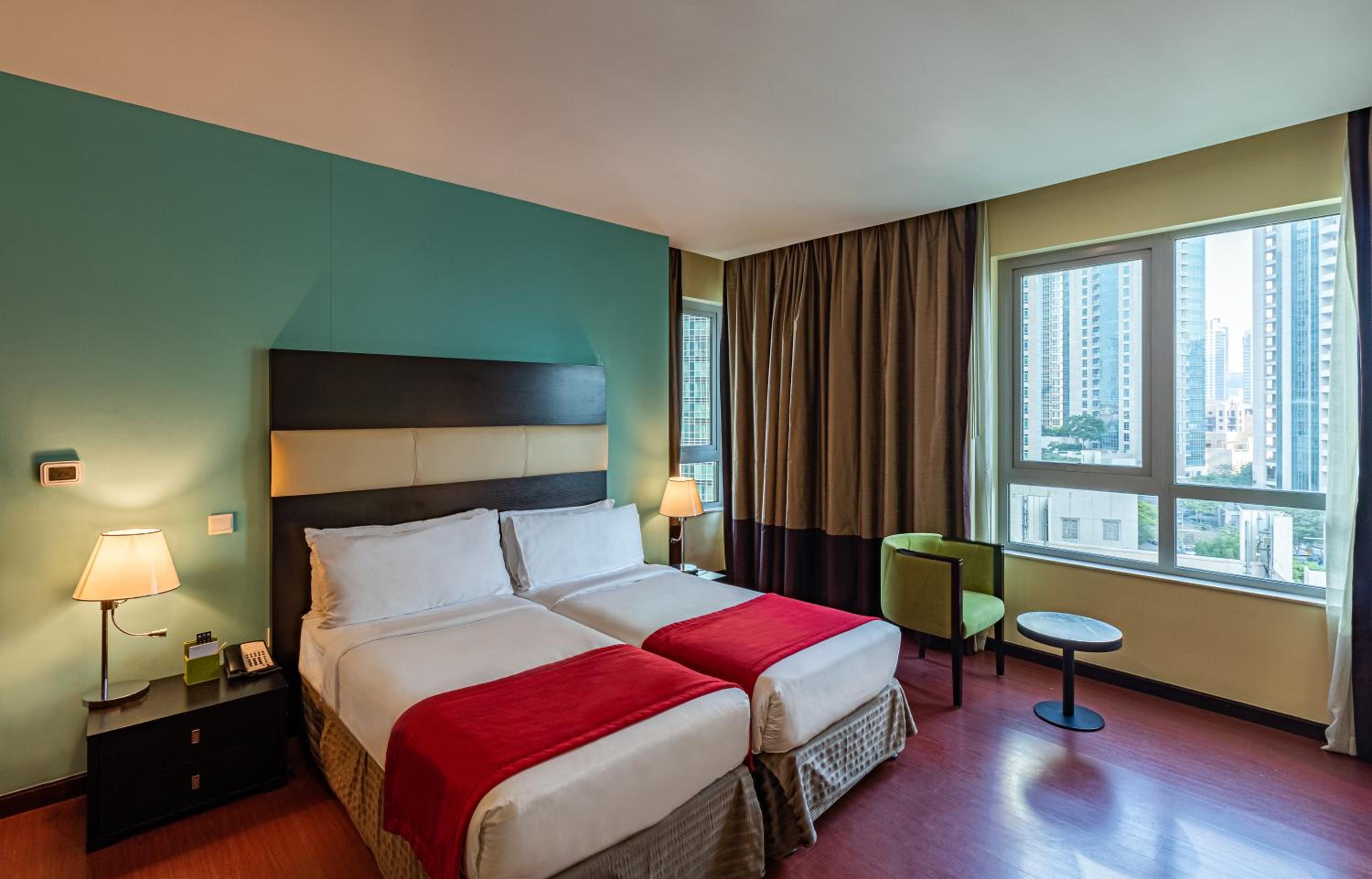 1 Bedroom, Premium Balcony Twin, Downtown View, Non-Smoking, Complimentary Transfer to Kite Beach, Dubai Mall and Metro Station thumbnail 5