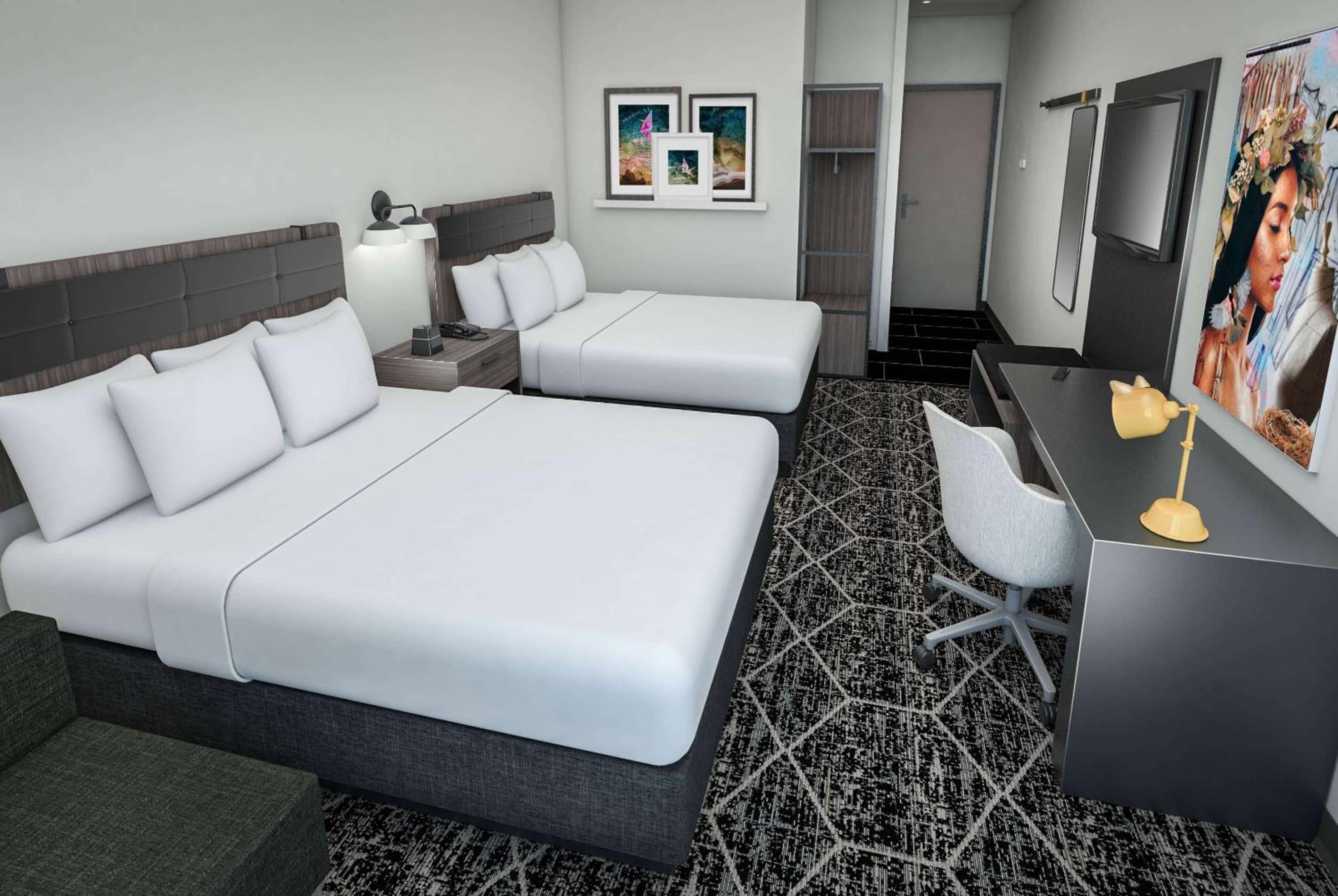 Queen Room with Two Queen Beds and Roll-In Shower - Mobility Accessible/Non-Smoking - Photo 2