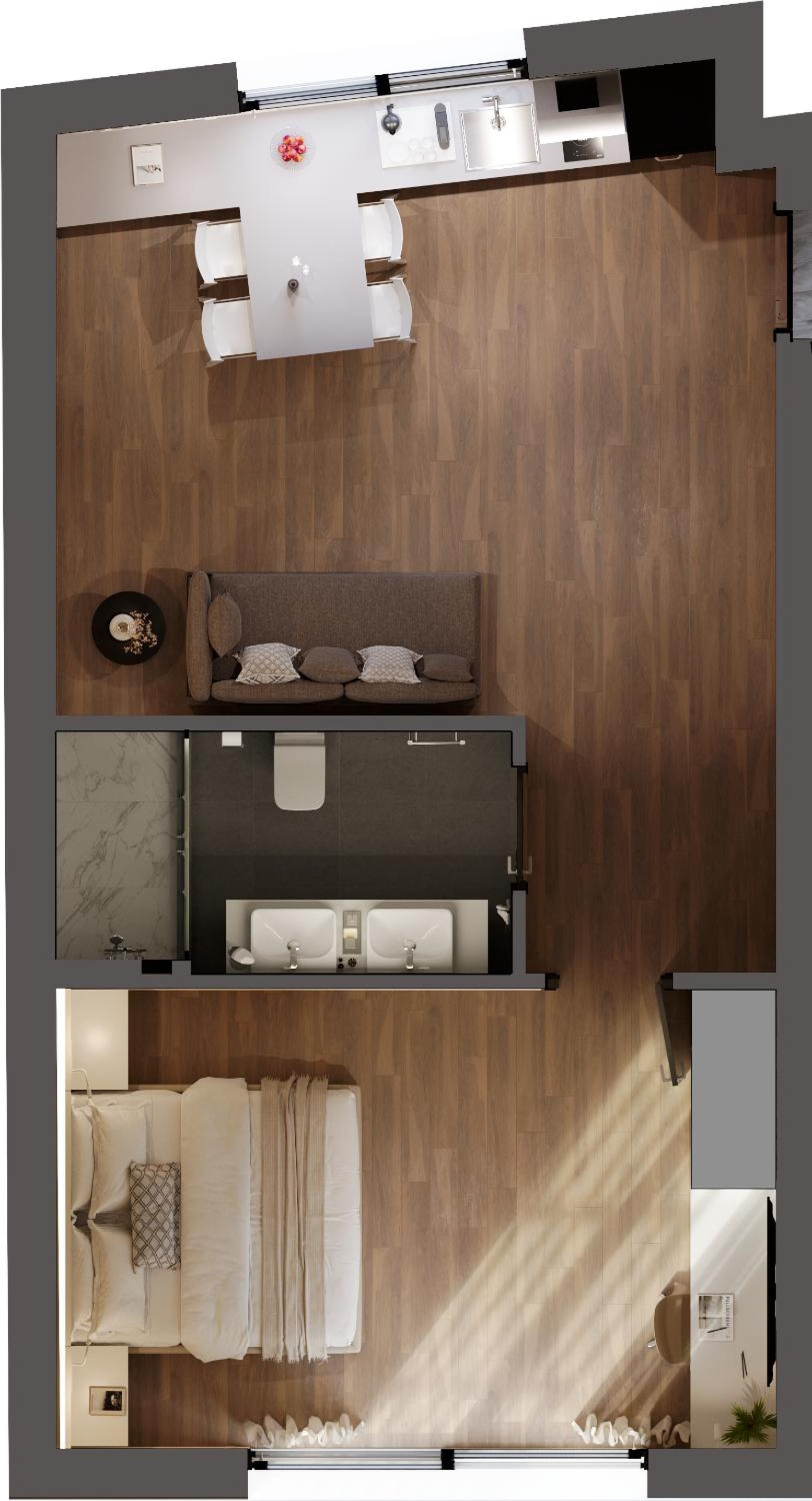 One-Bedroom Executive Apartment with Balcony photo 3