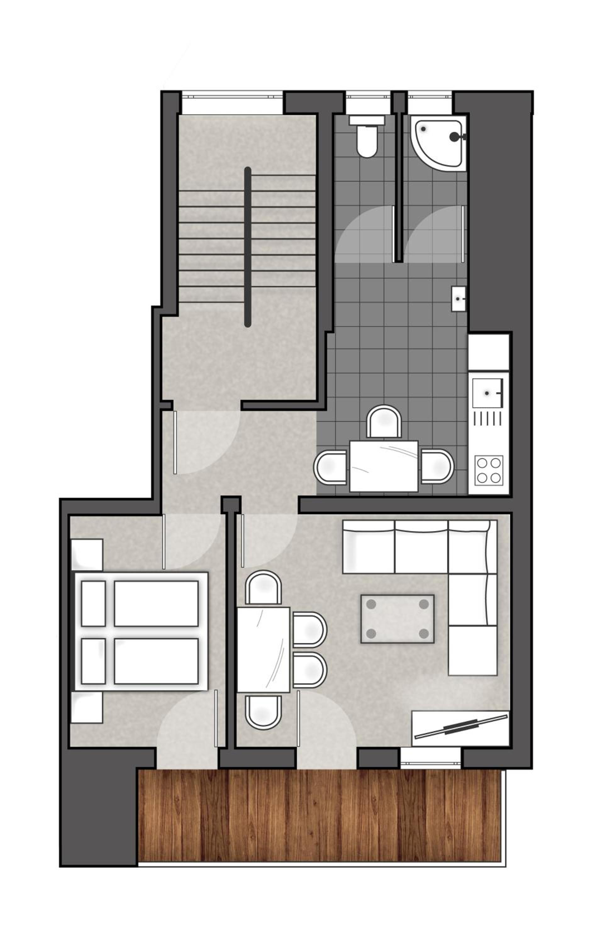 Apartment with 1 bedroom and balcony photo 3