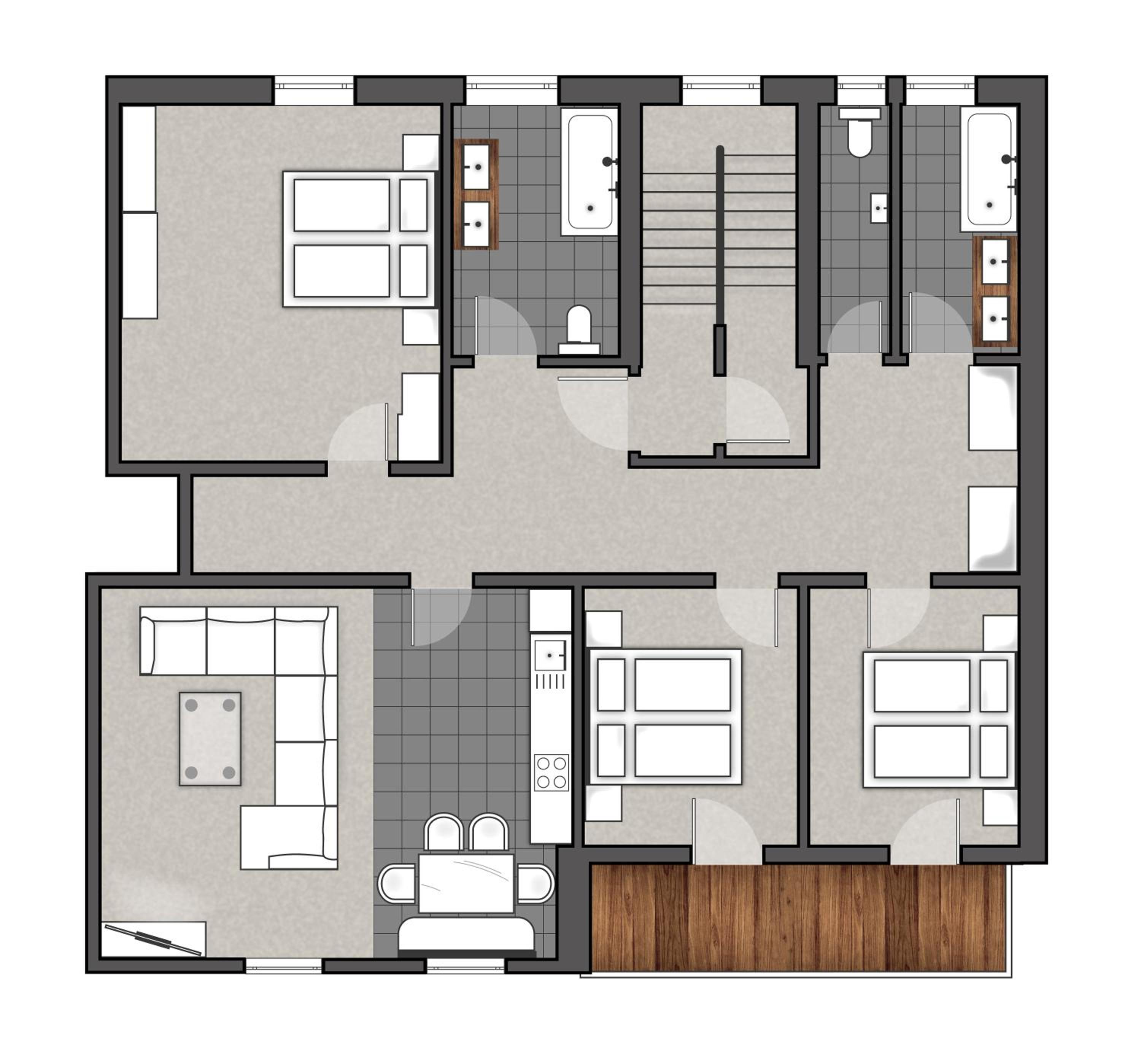 Superior apartment with 3 bedrooms photo 3