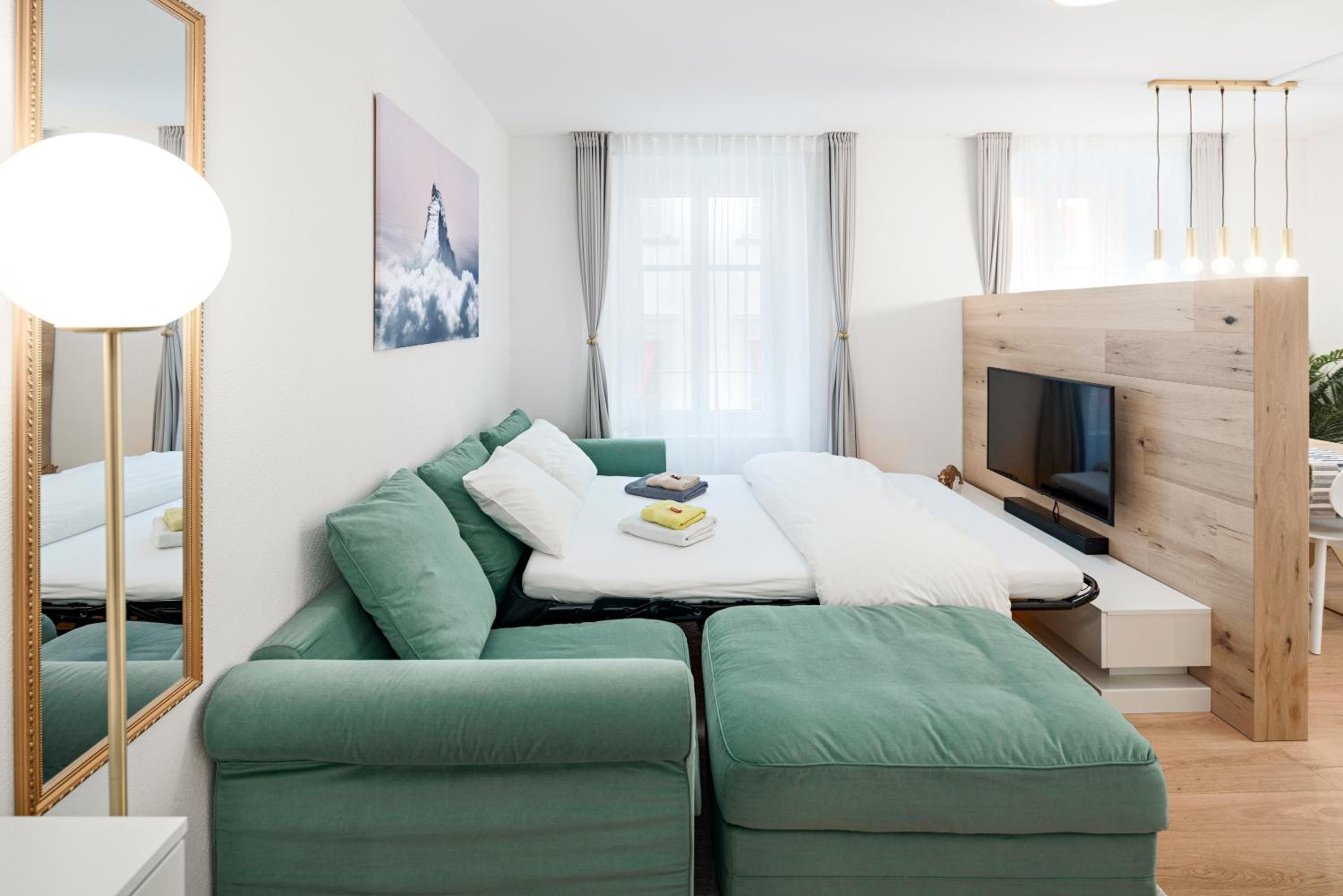Modernes Apartment mit 1 Schlafzimmer photo 3