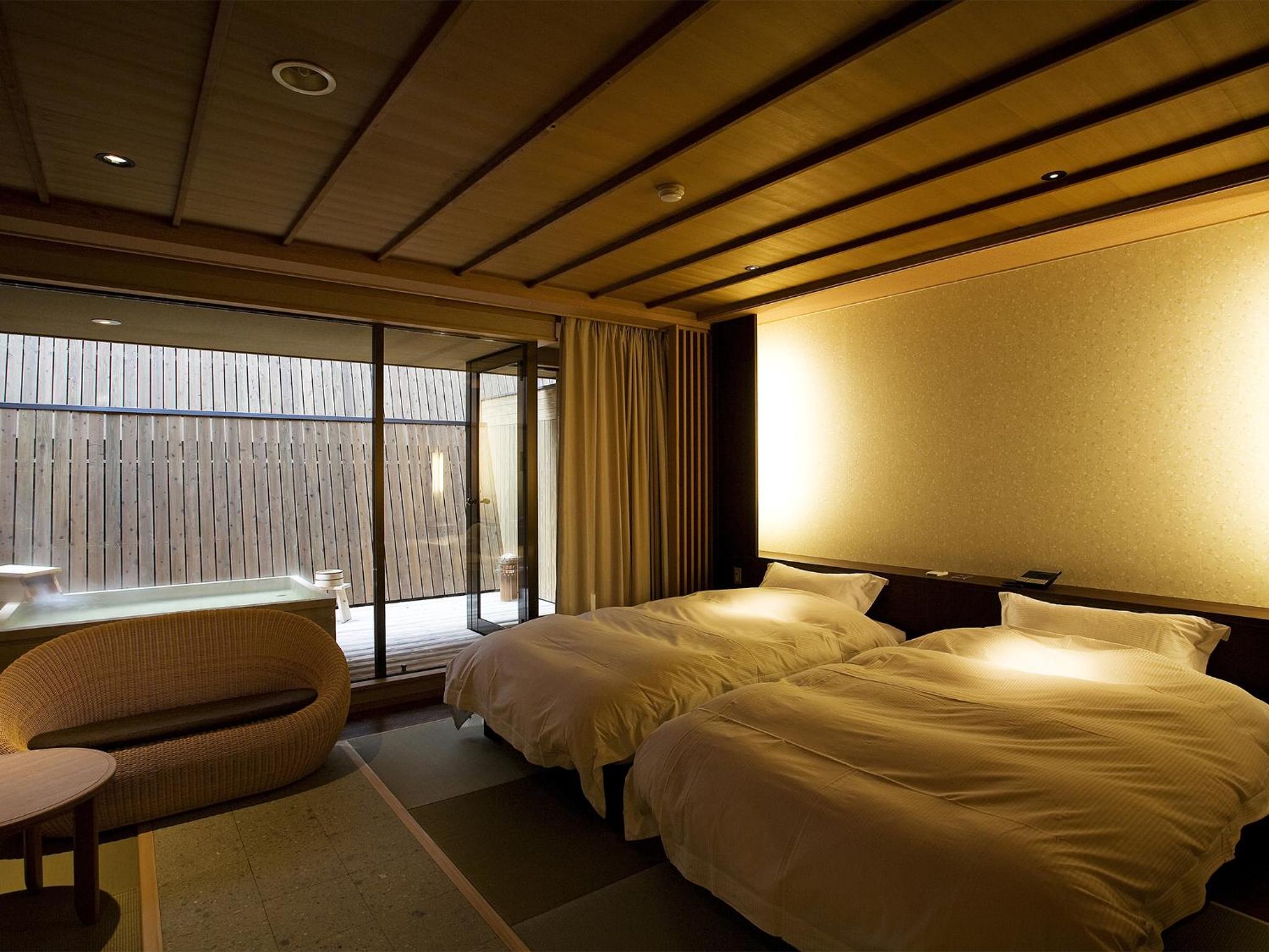 Twin Room with Open-Air Bath - Non-Smoking (4th floor)