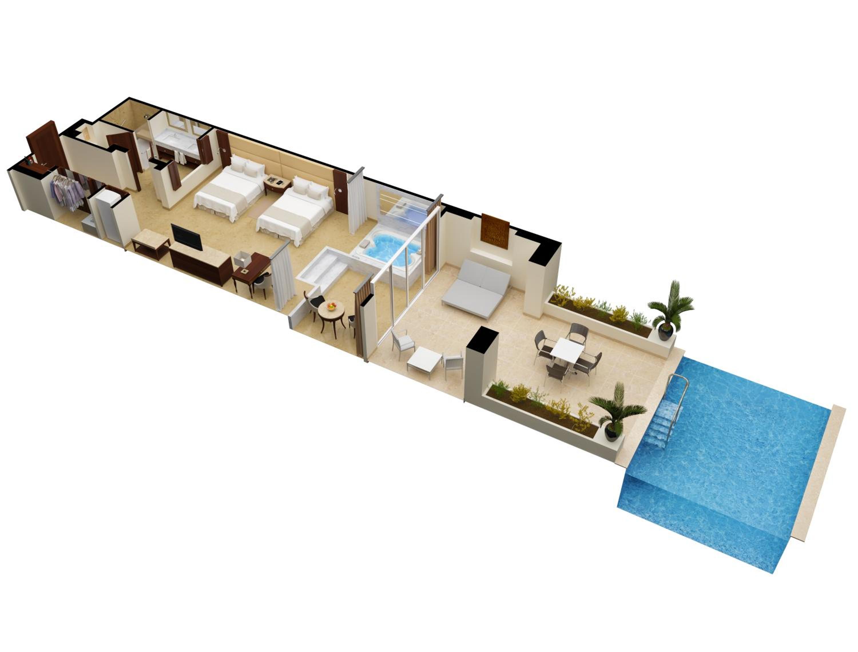 Grand Swim Up Suite Garden View