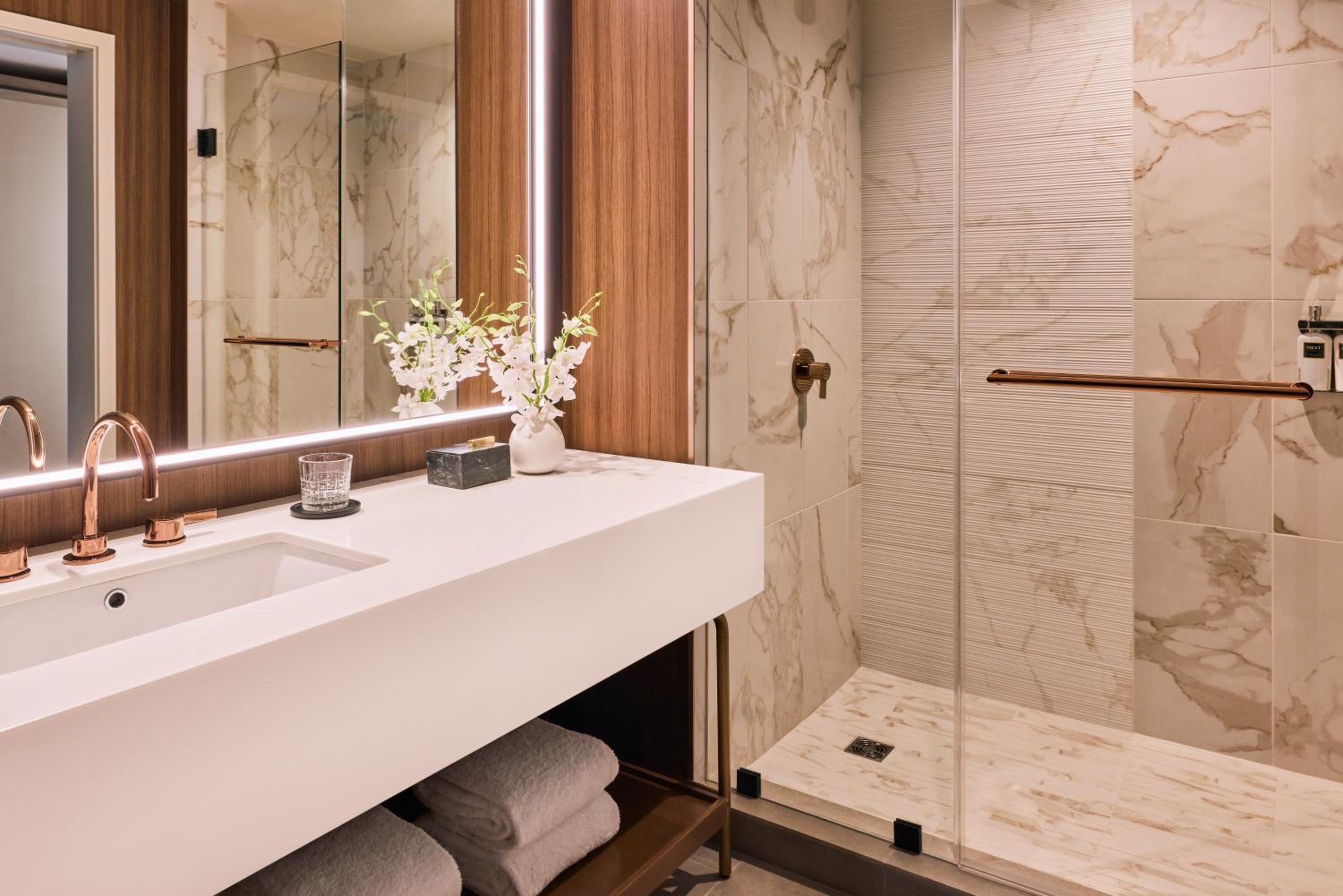 Accessible Patron Junior Suite with Roll-in shower 1 King Bed