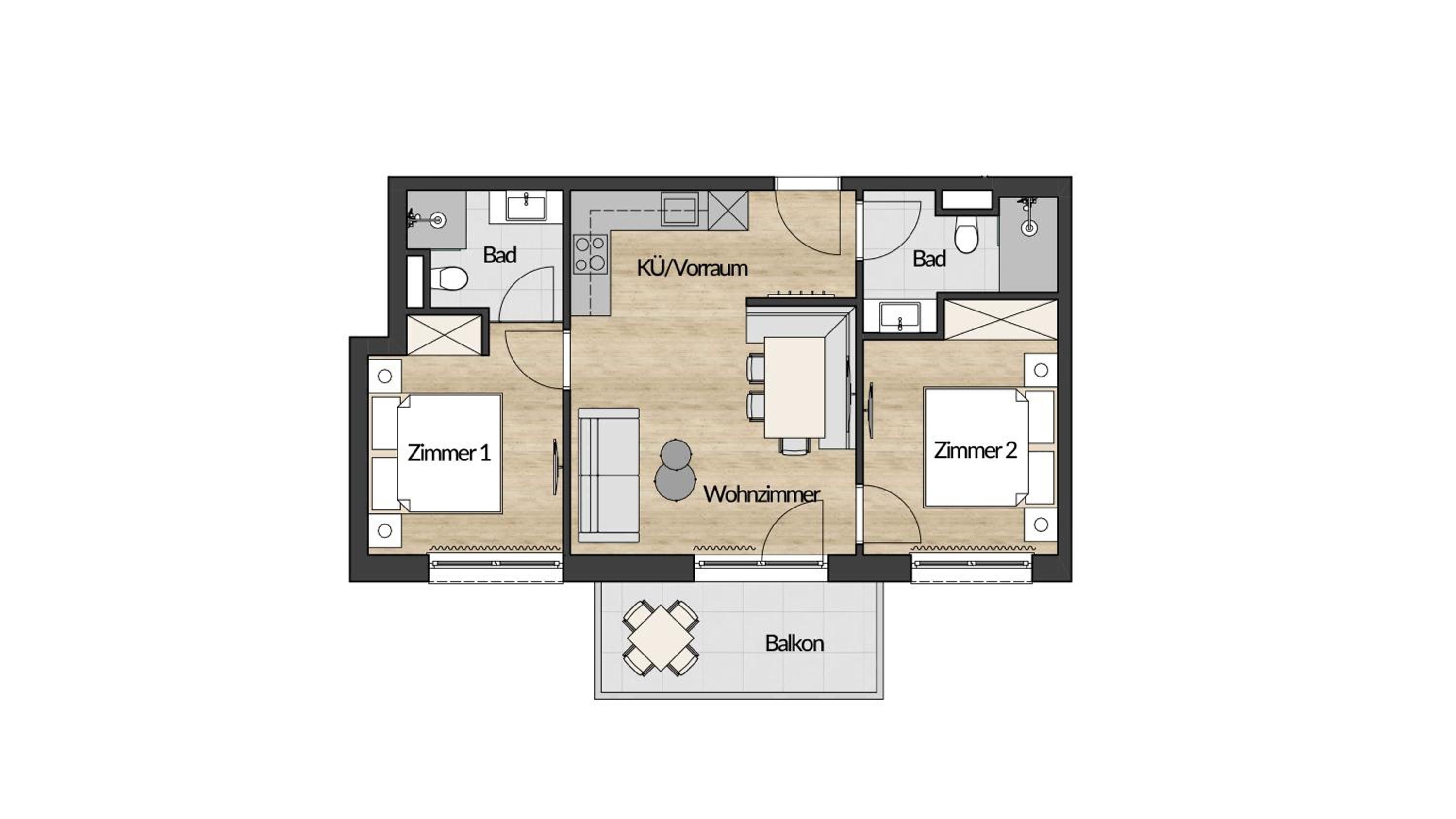 Two-Bedroom Apartment photo 2