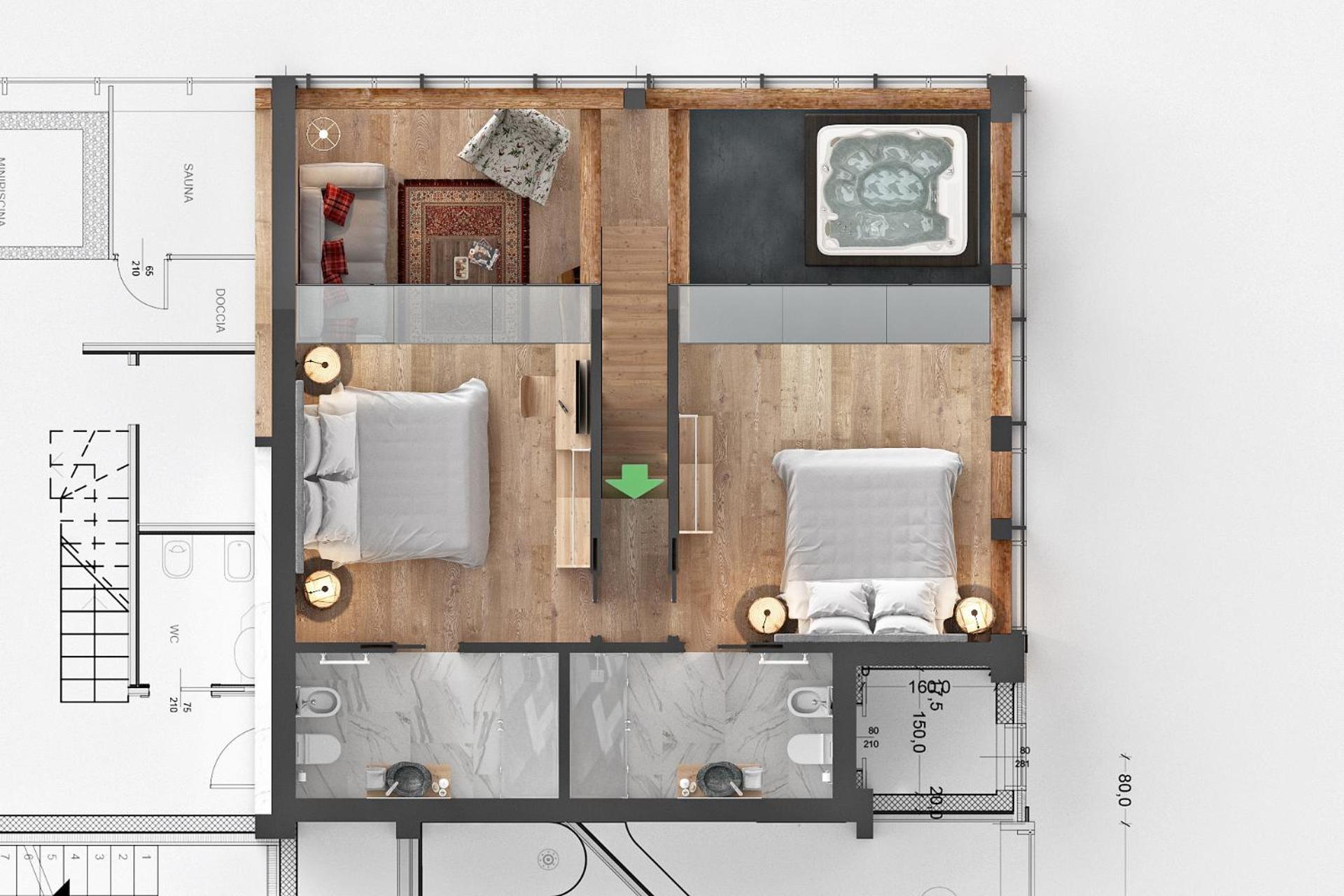Suite with Sauna and Whirlpool photo 2