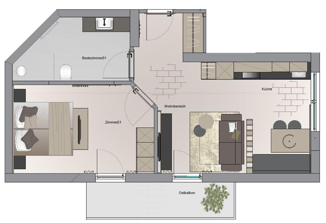 Apartment Melisse with one-Bedroom and Balcony photo 3