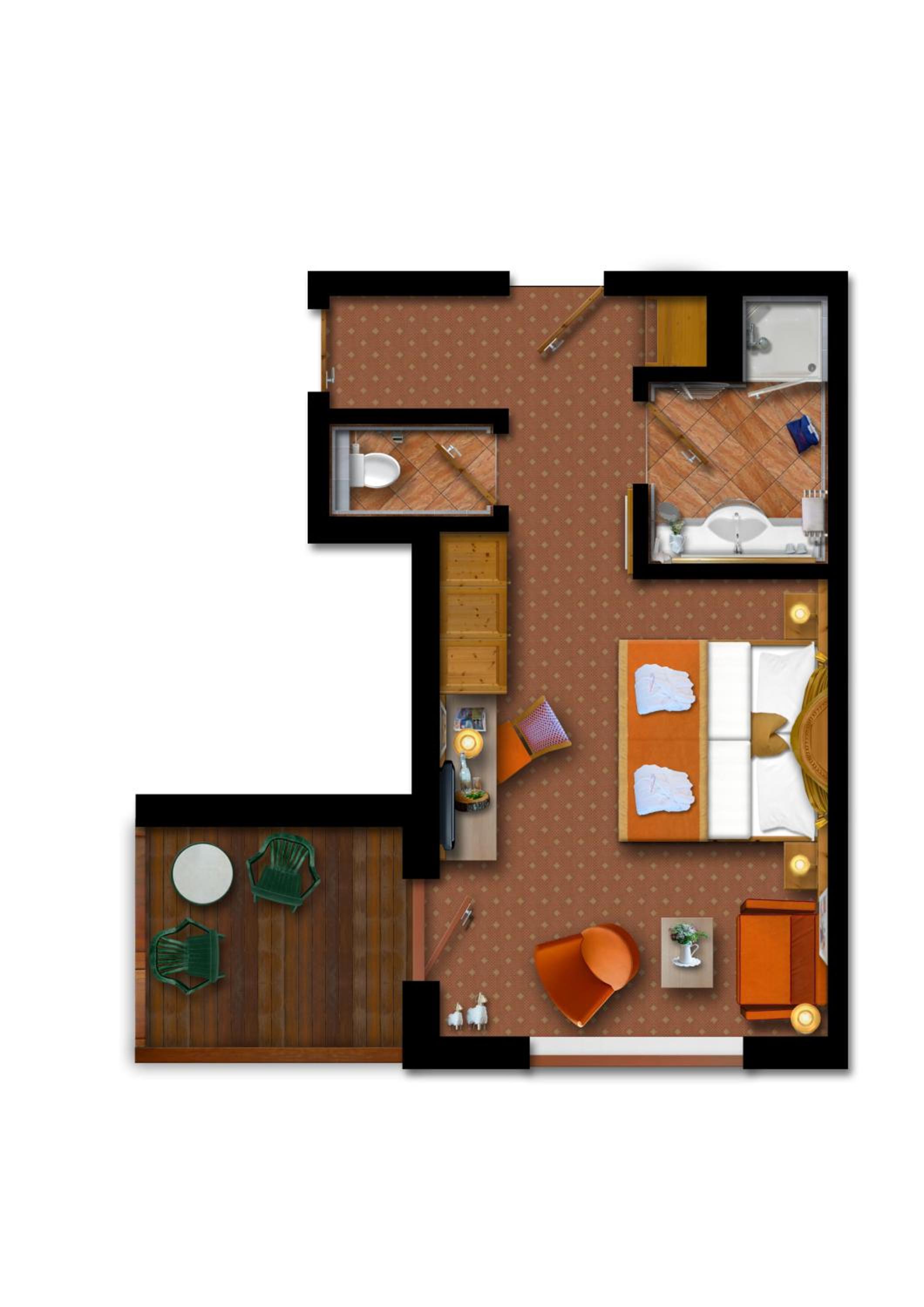 Deluxe Double Room with Mountain View - Photo 5
