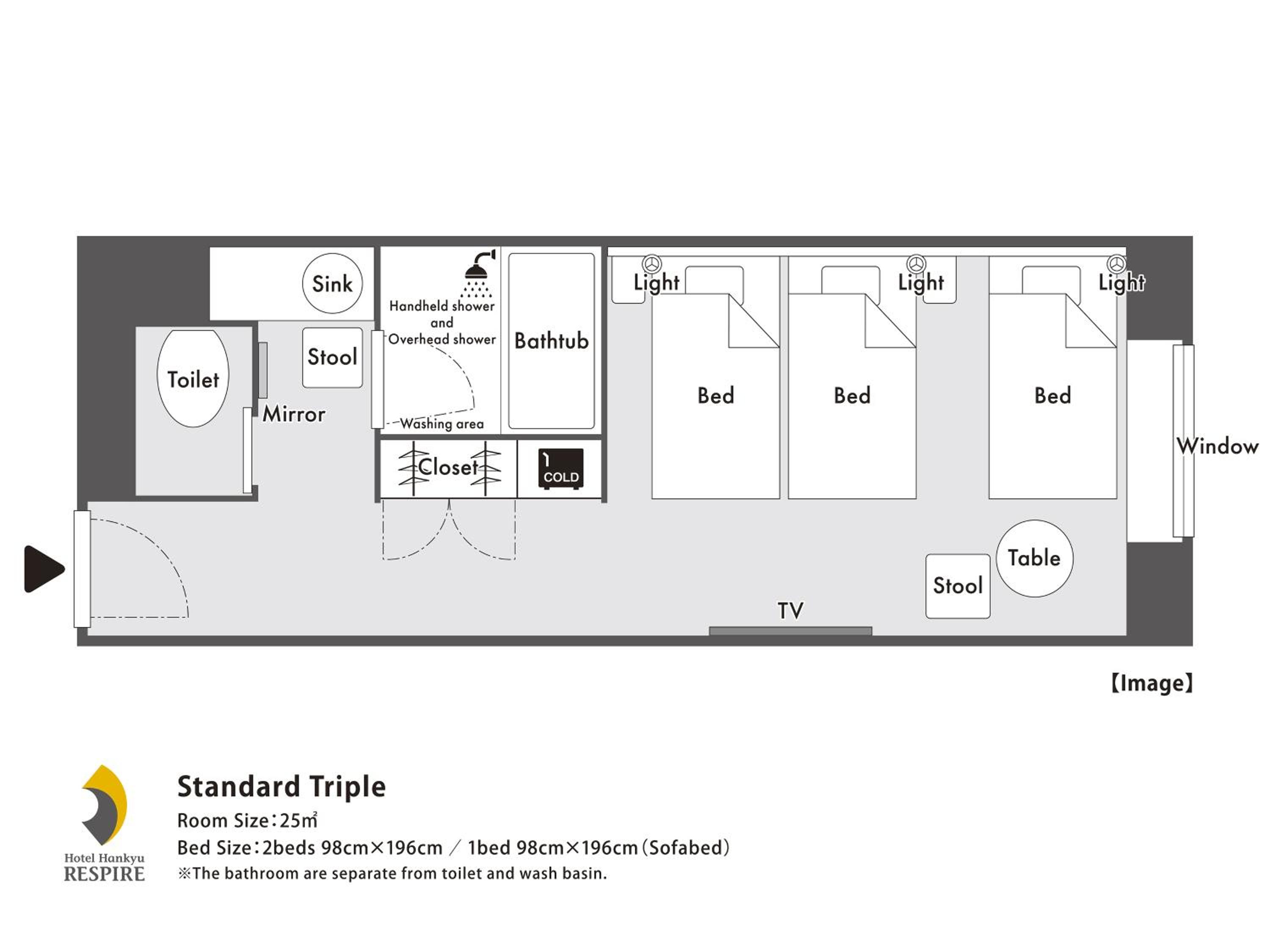 Standard Triple Room (12th-23rd Floor) - Non-Smoking - Photo 7