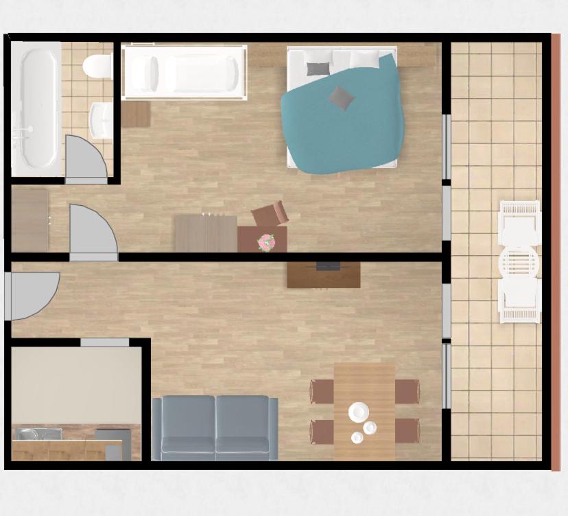 Apartment with Mountain View