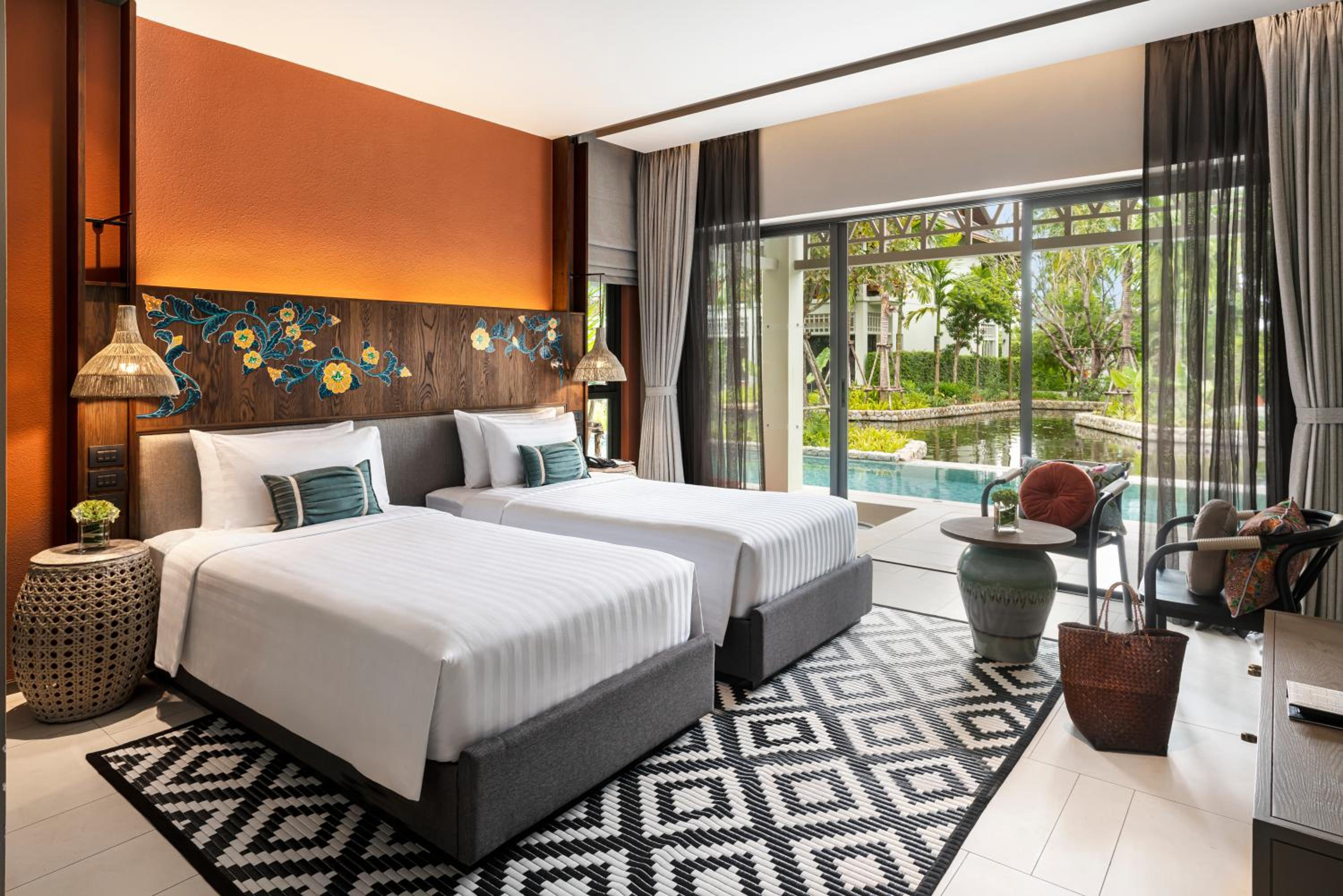 Deluxe Twin Room with Pool Access - Photo 1