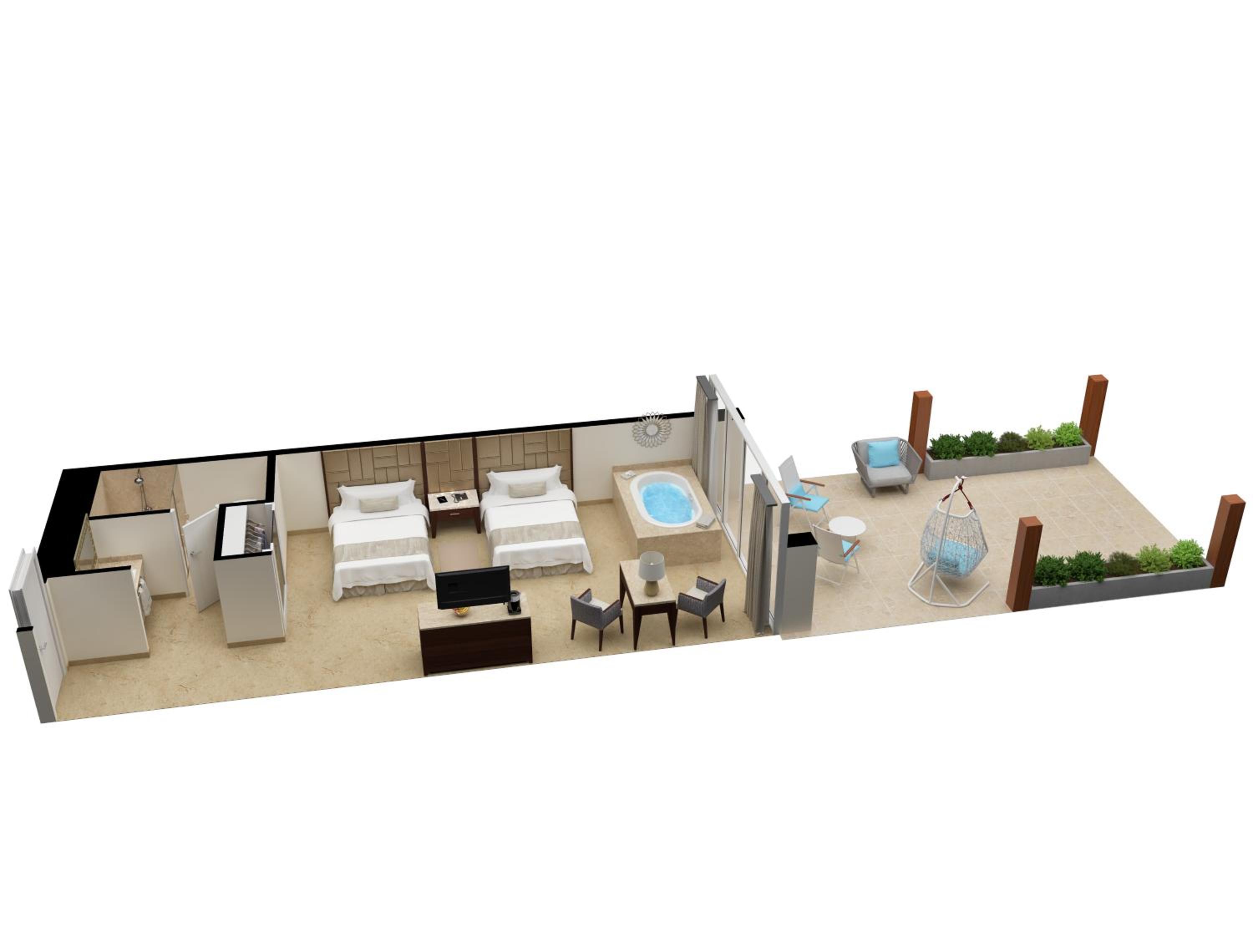 Two Bedroom Presidential Suite Ocean View - Kids & Teens Free