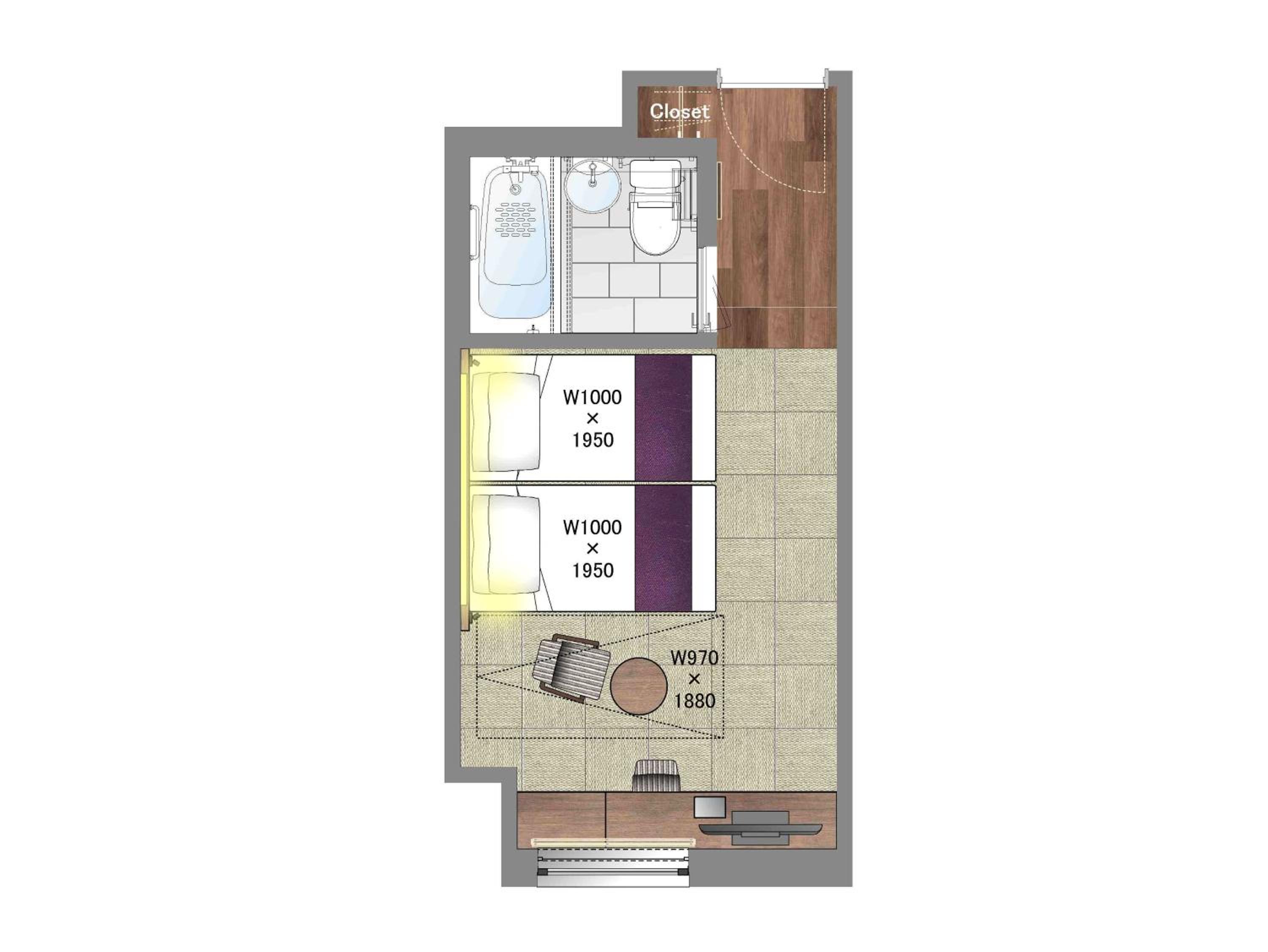 Standard Triple Room with Unit Bath