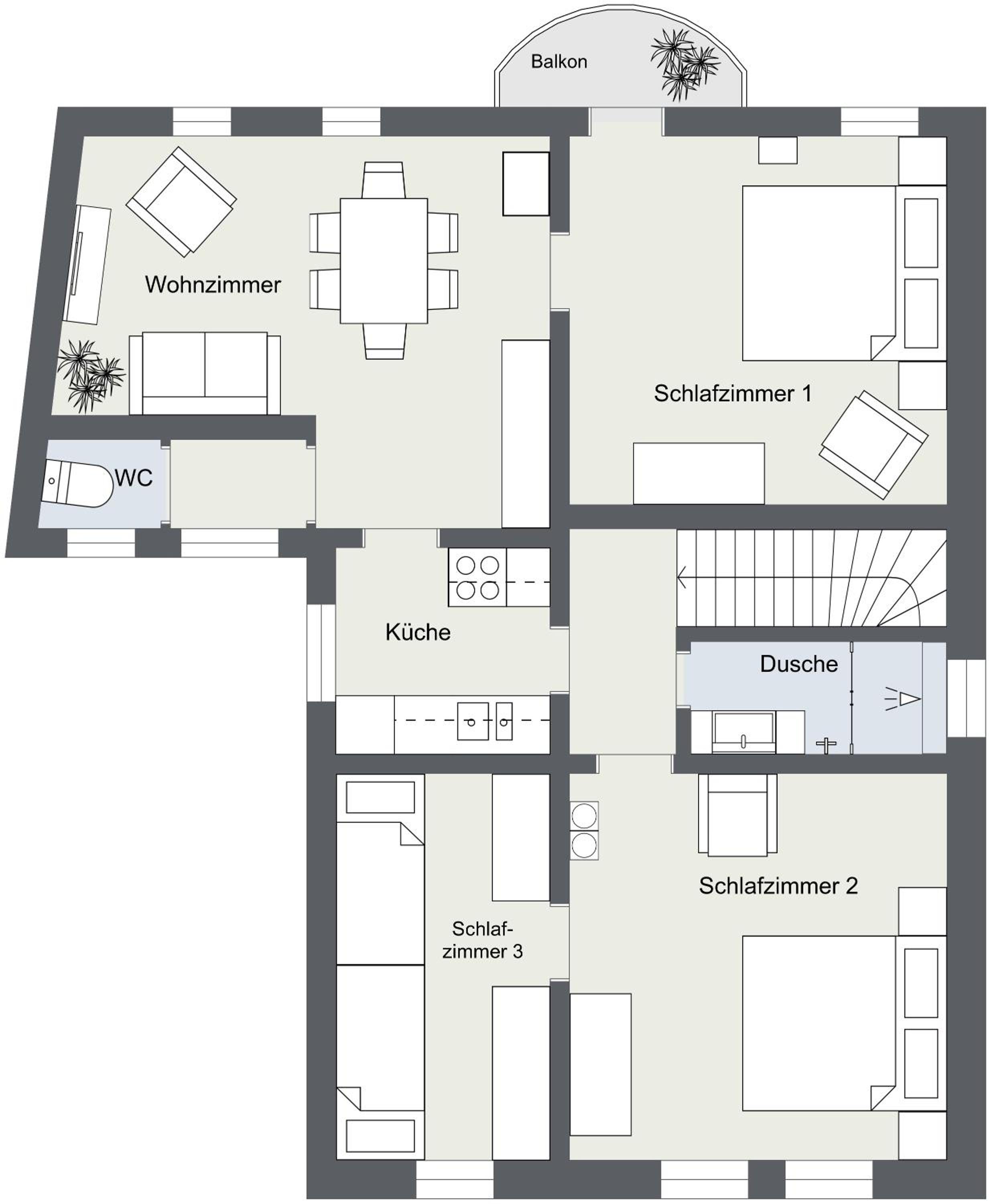 Three-Bedroom Apartment photo 3