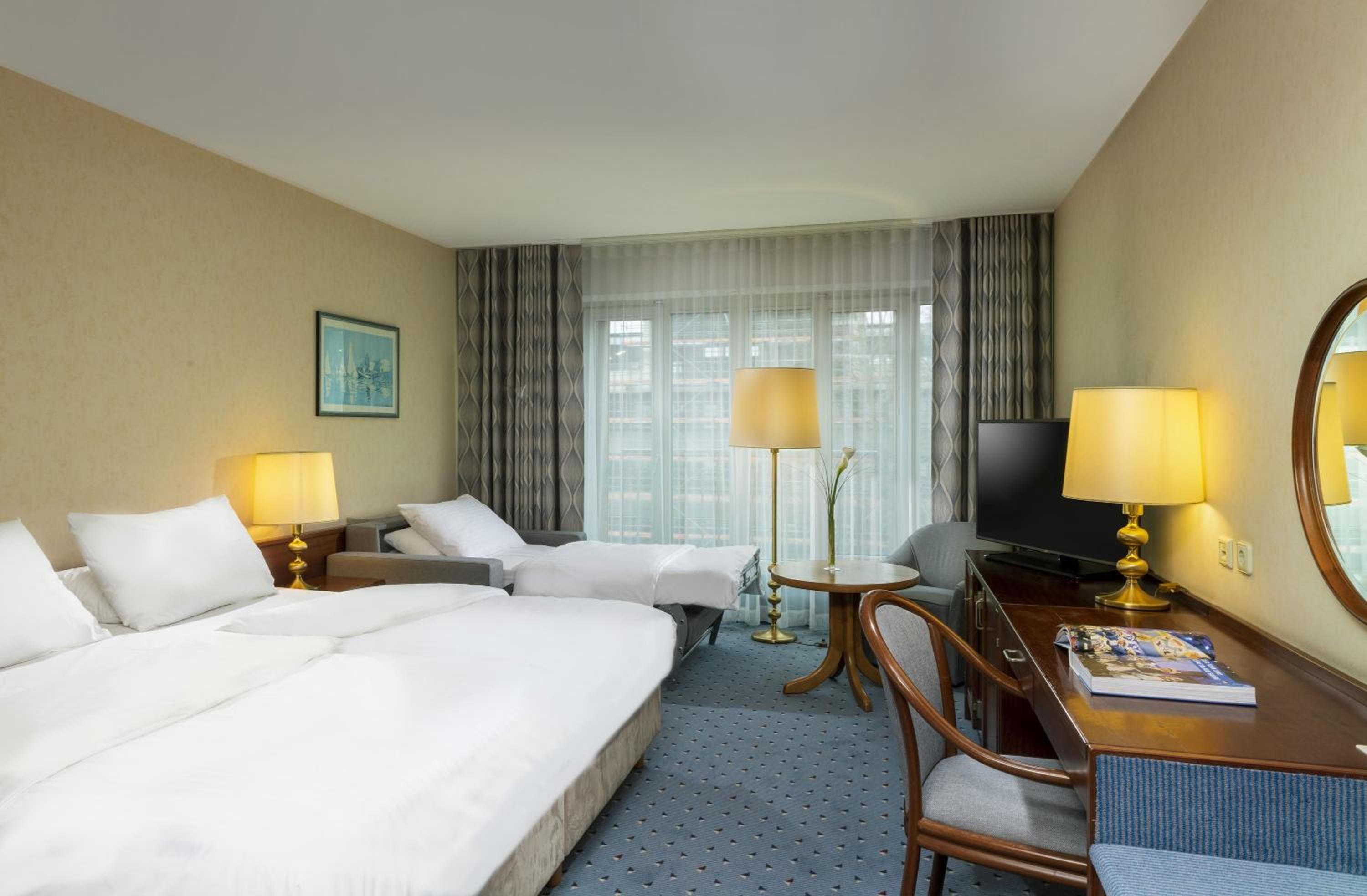 Relax in this cozy, stylish hotel room!