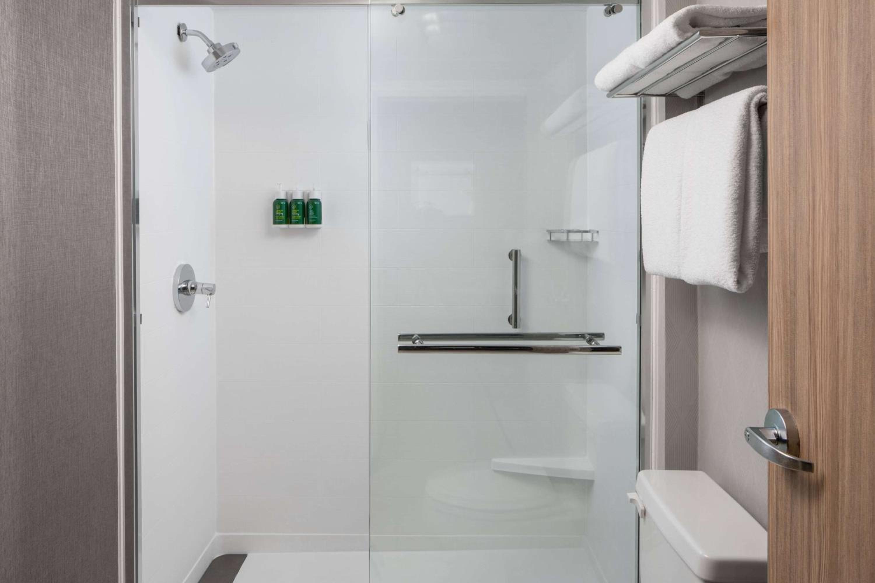 Mobility Accessible Two Doubles Suite Roll-In Shower photo 2