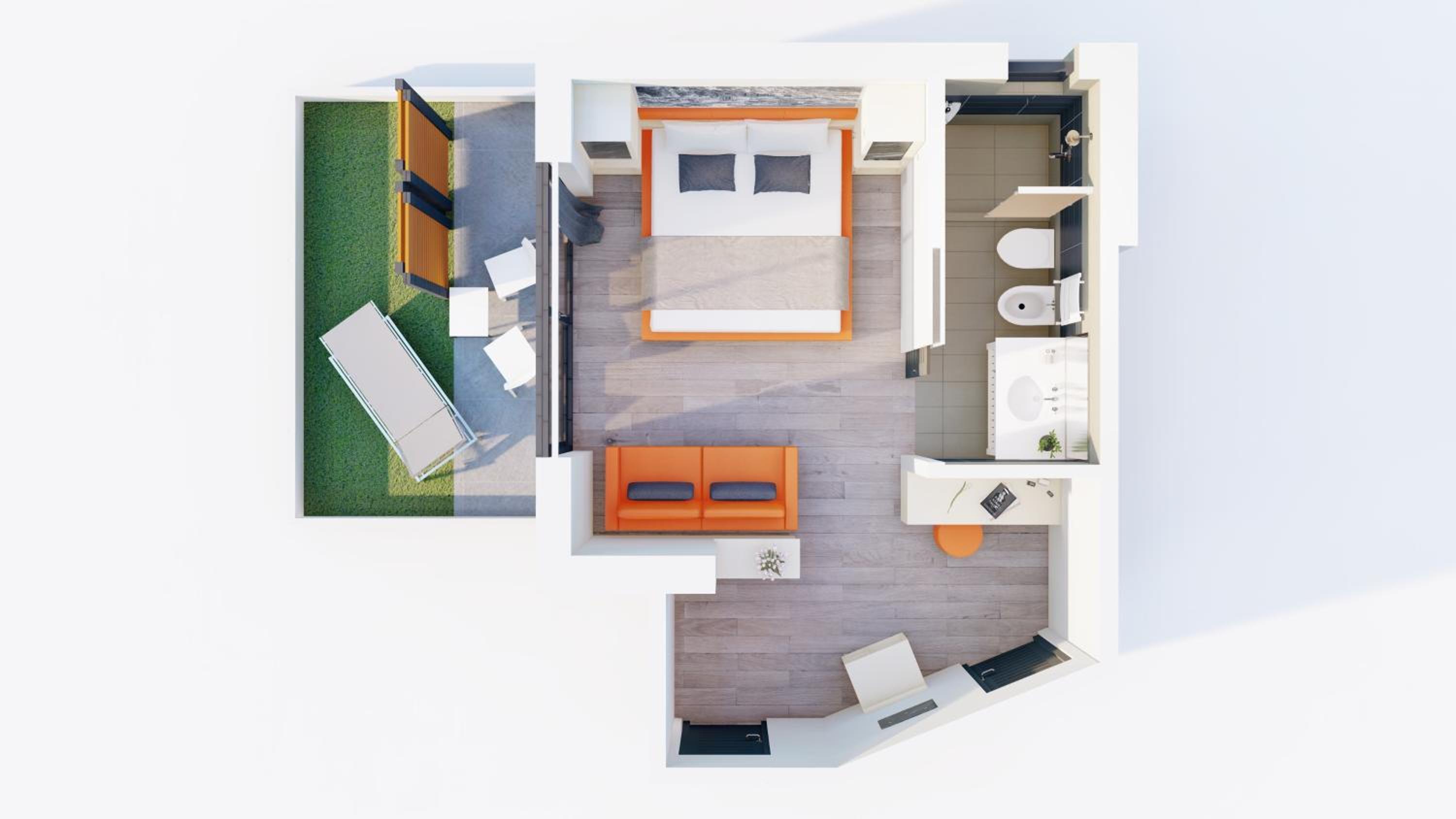 Basic Twin Room with Mountain View photo 2