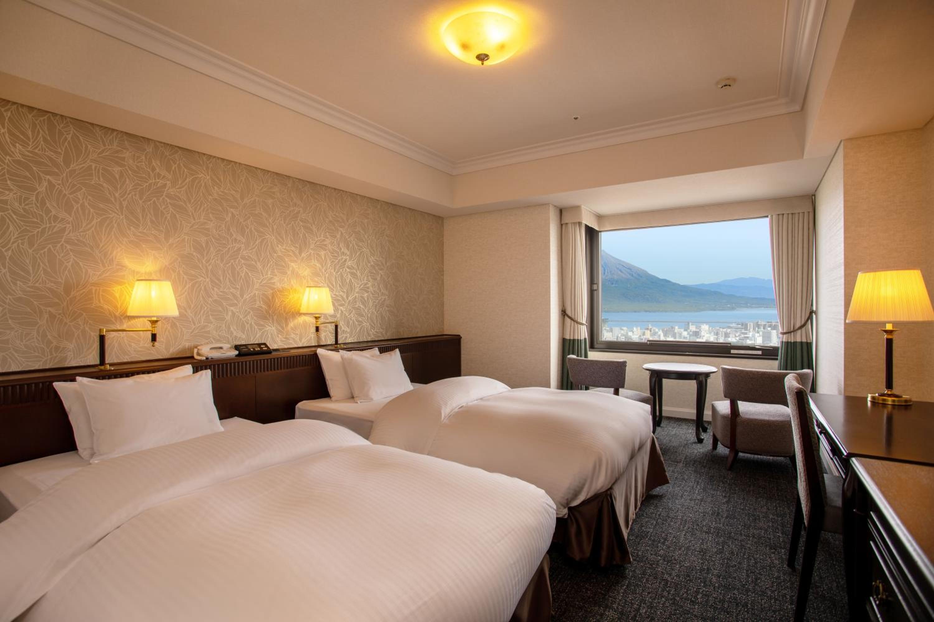 Twin Room with Sakurajima View - Non-Smoking