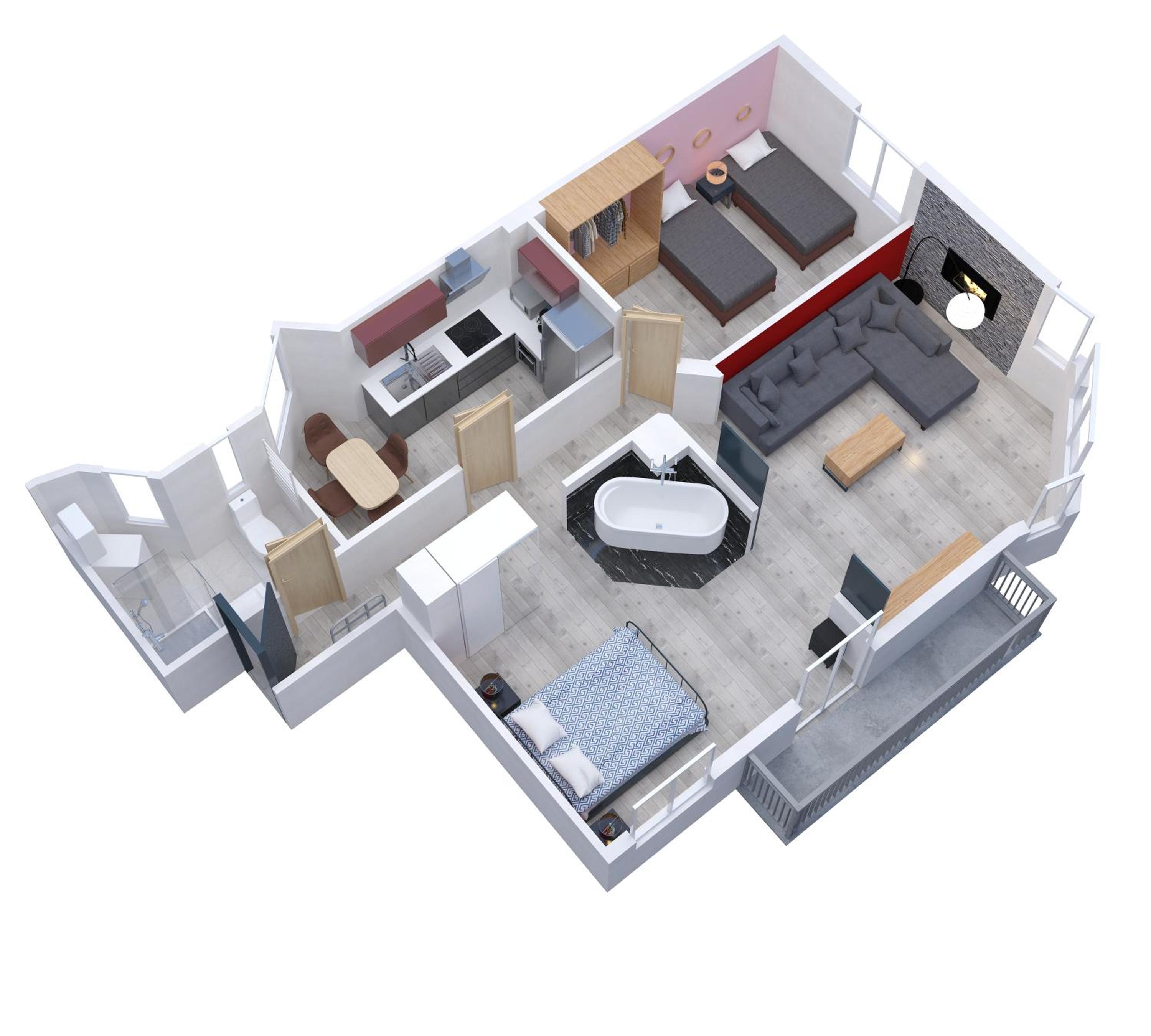 Apartment with Balcony photo 2