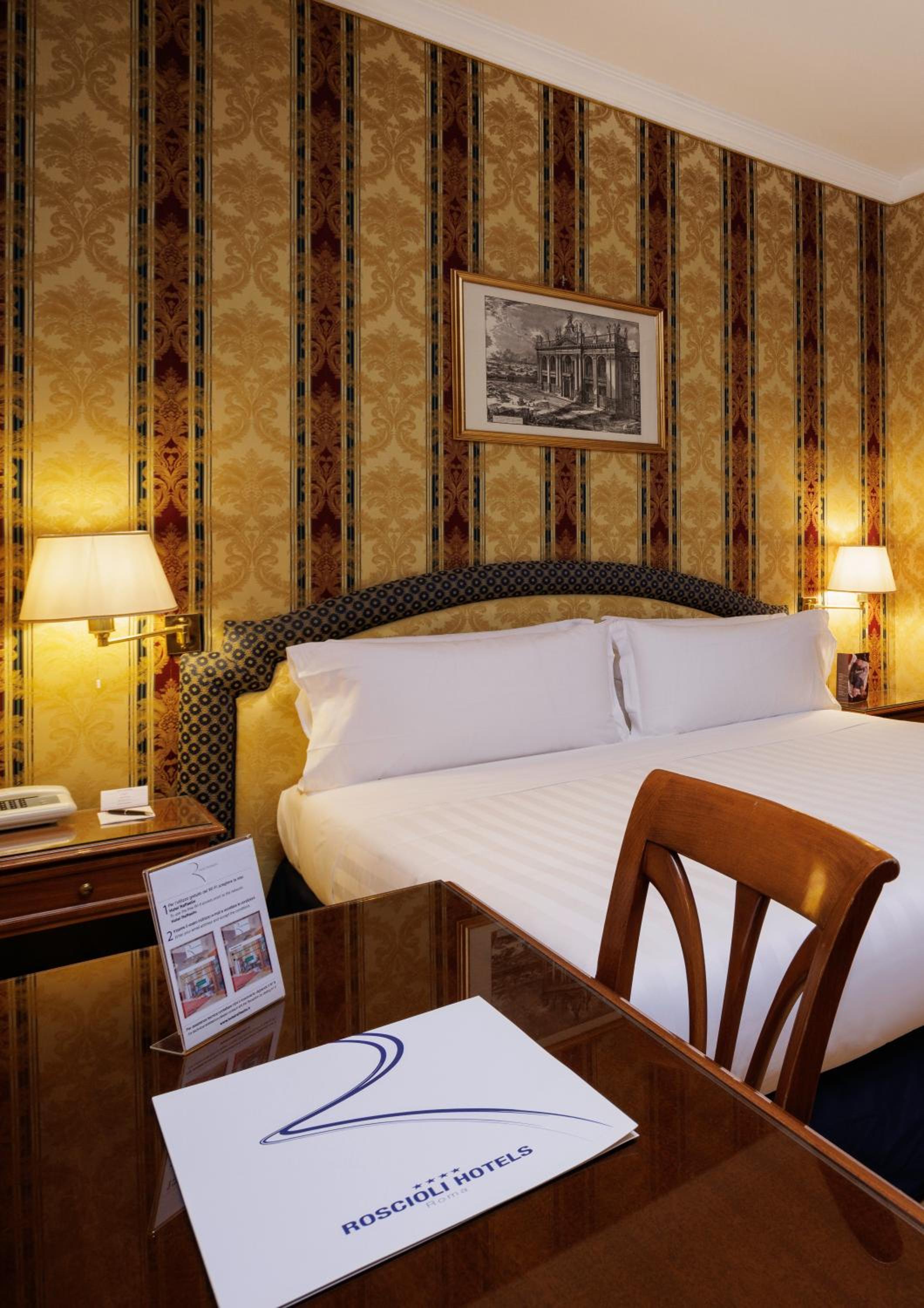 Economy room with double bed and internal window to hall