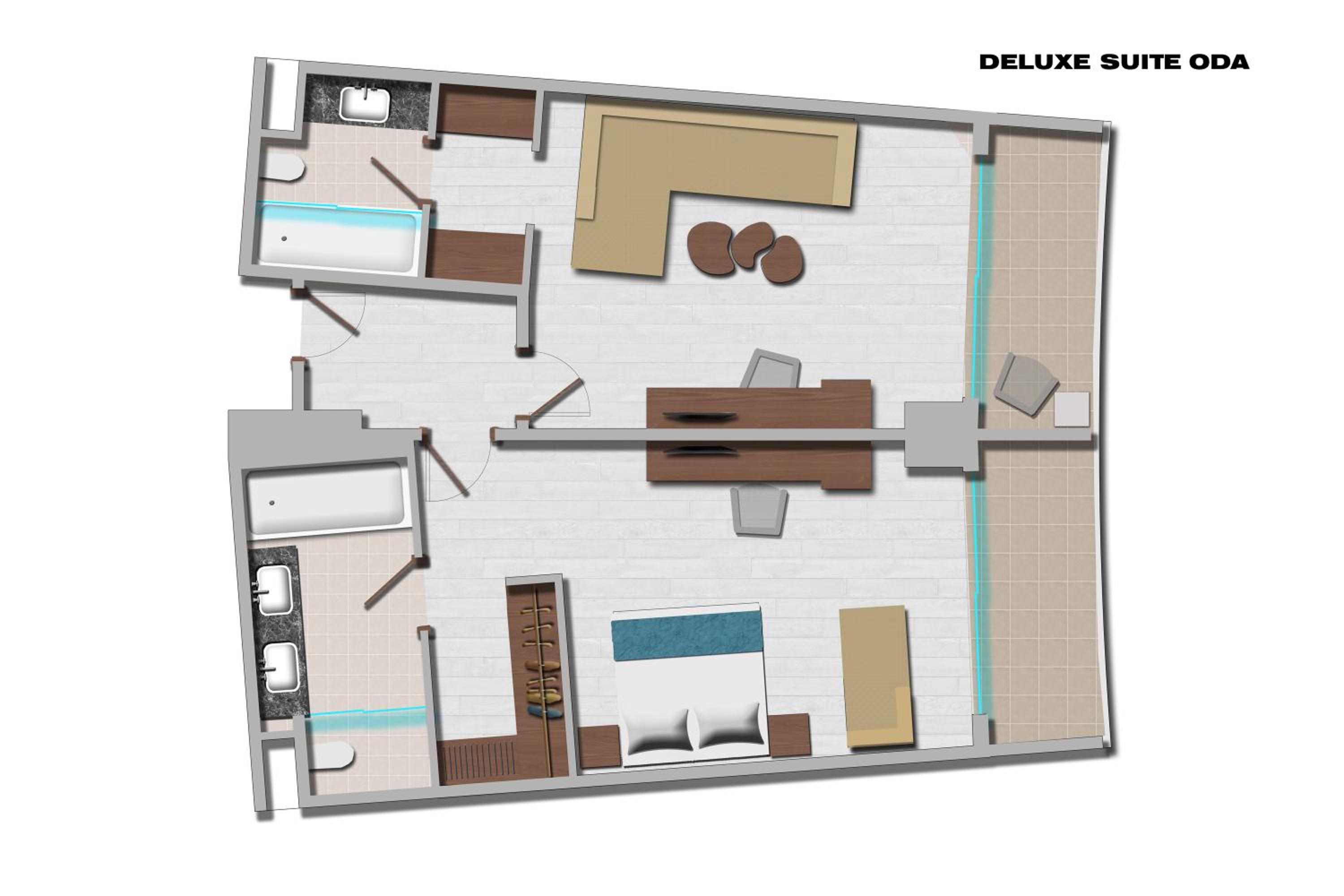 Deluxe Suite Room with Land and Golf View