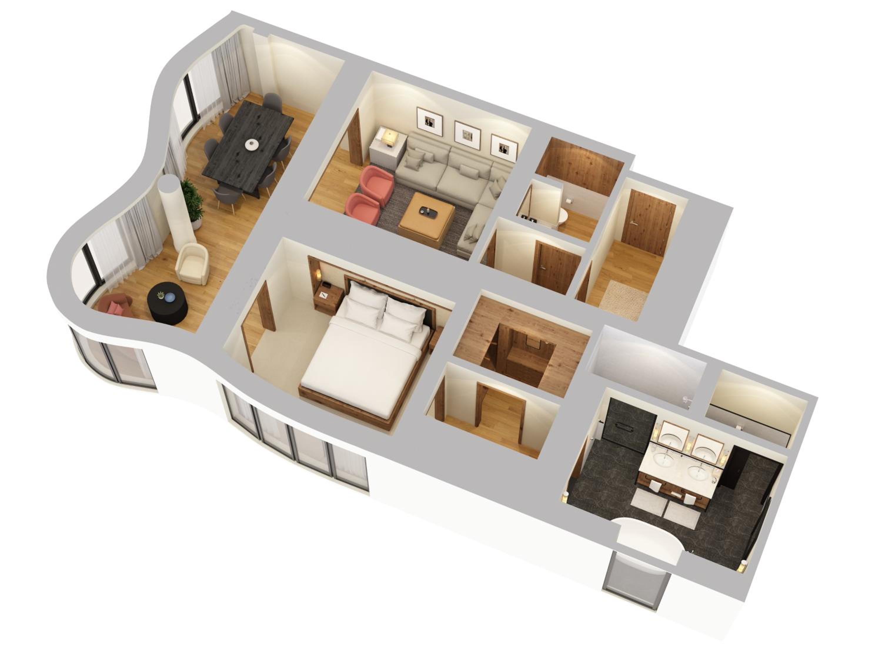 Corner One-Bedroom King Suite thumbnail 6