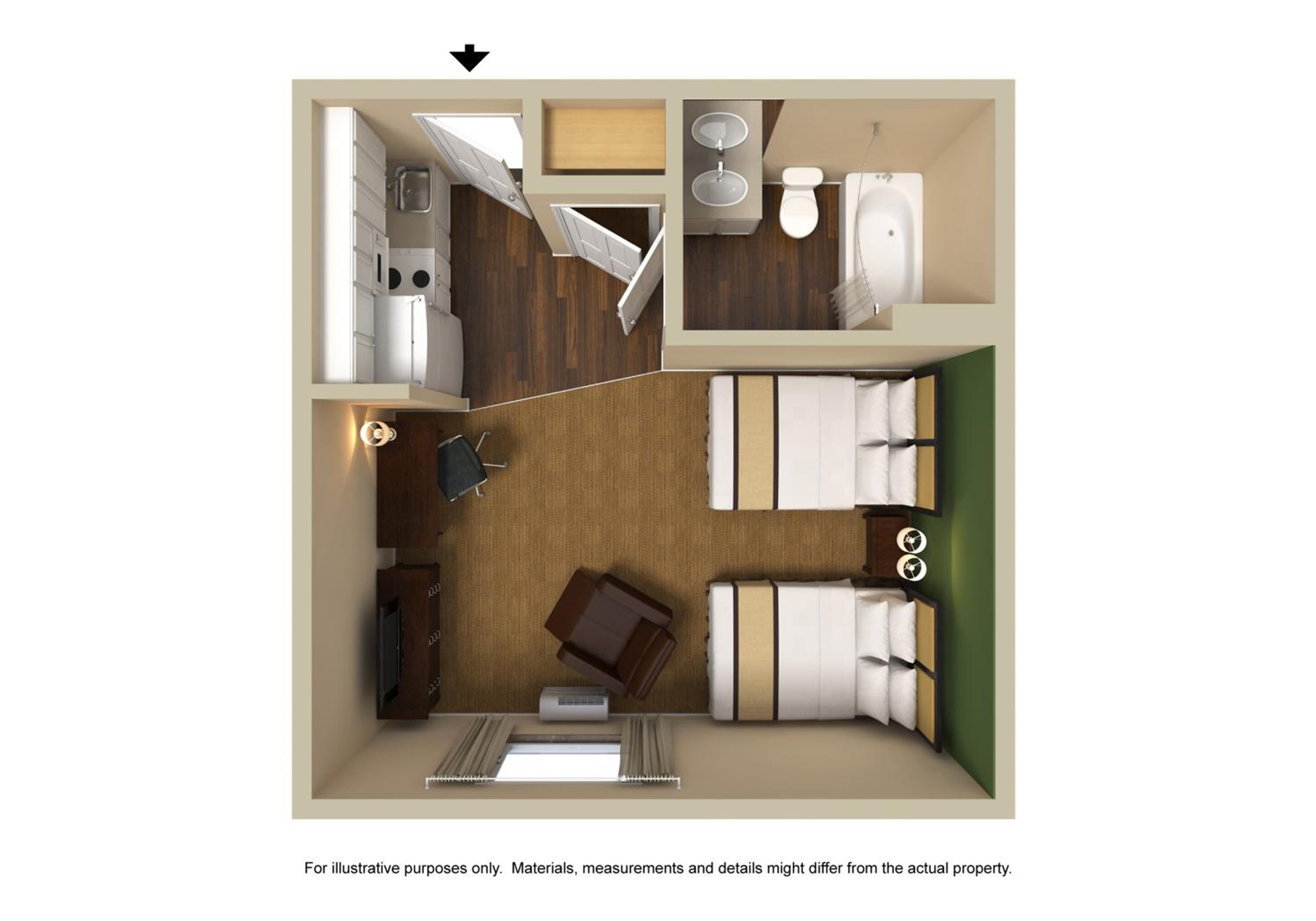 Studio with 2 Double Beds - Non-Smoking - Photo 9